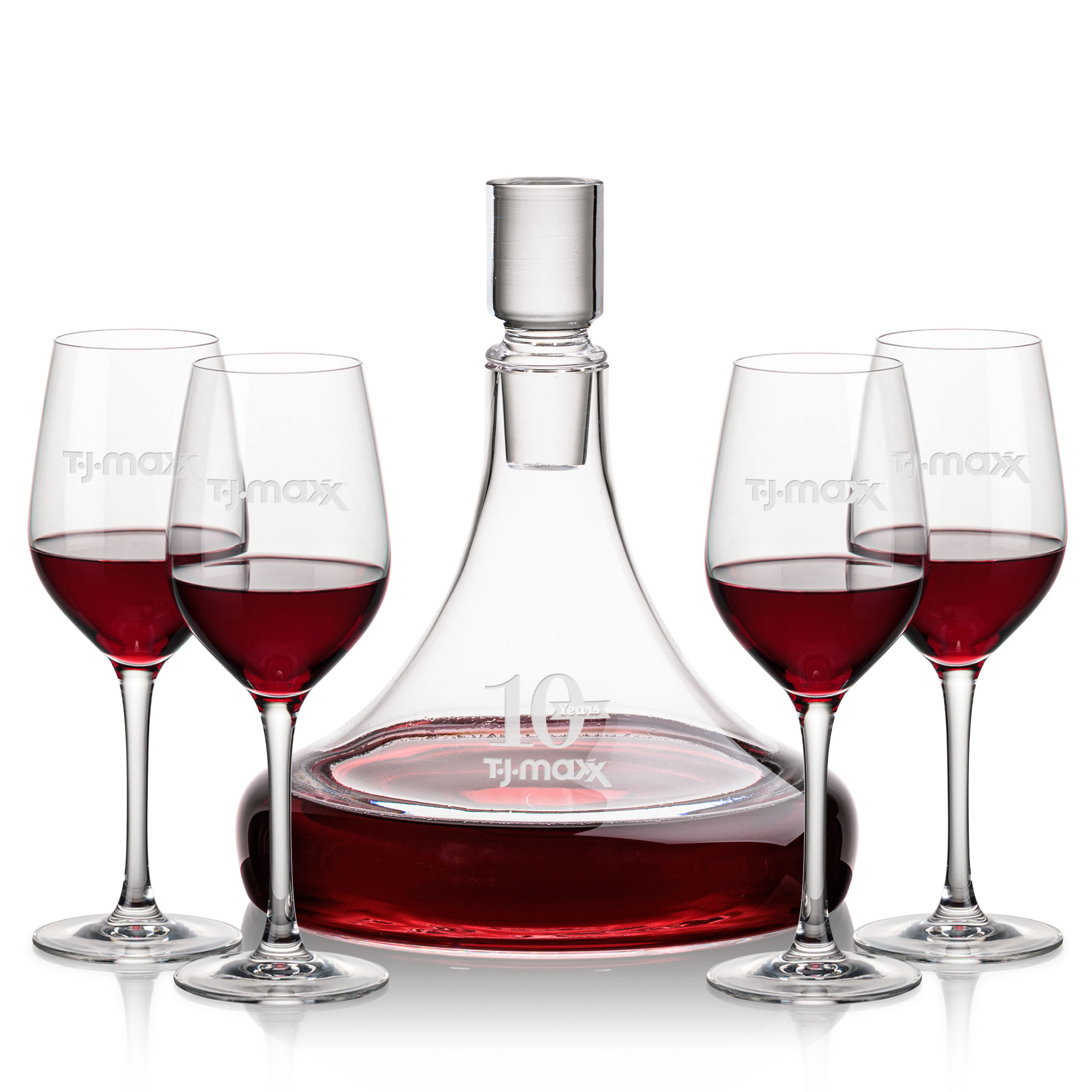 Decanter Stemmed Set, Lethbridge Set, Decanter & 4 Wine