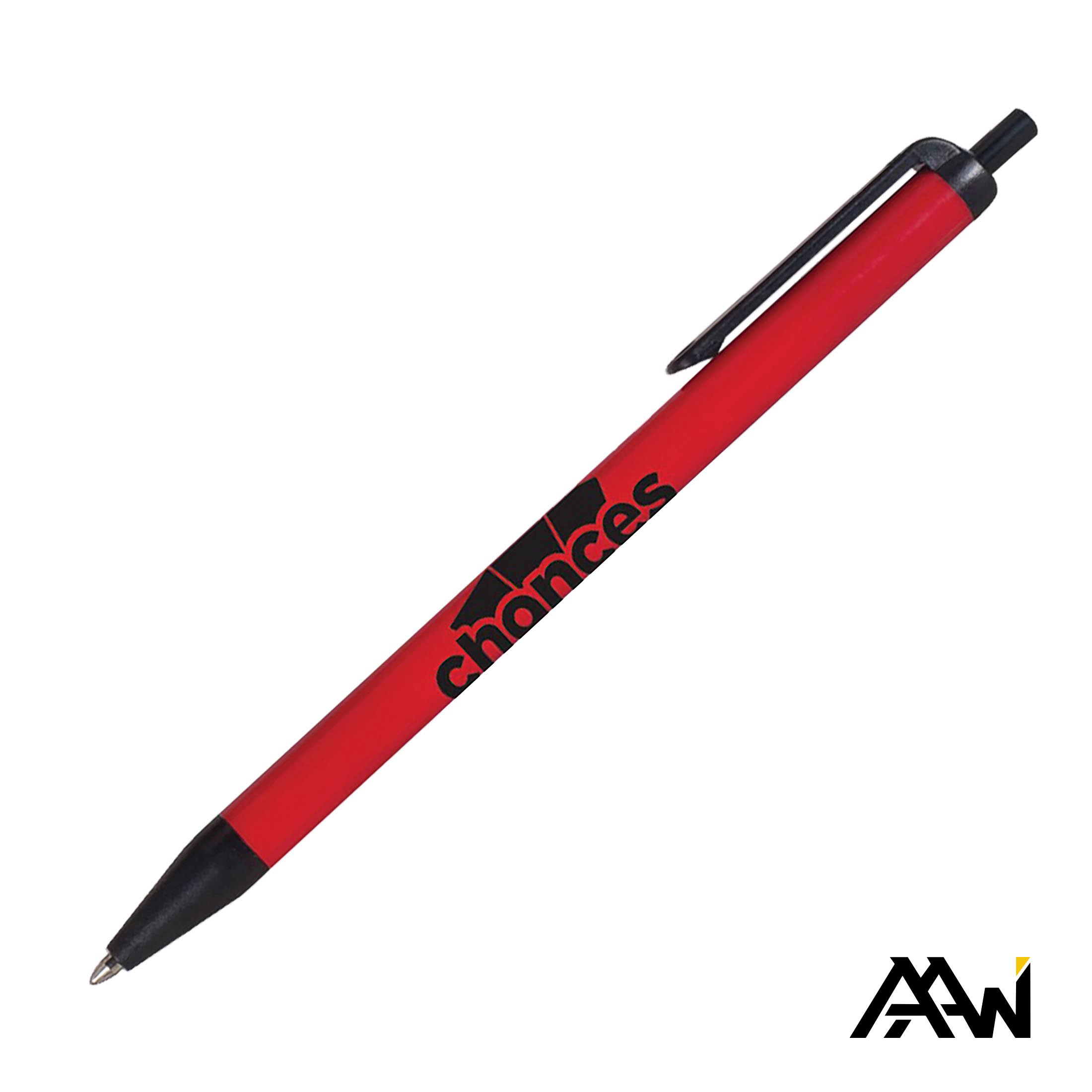Black Accent, 1 Color, 1 Location Imprint, Red / Matte Black
