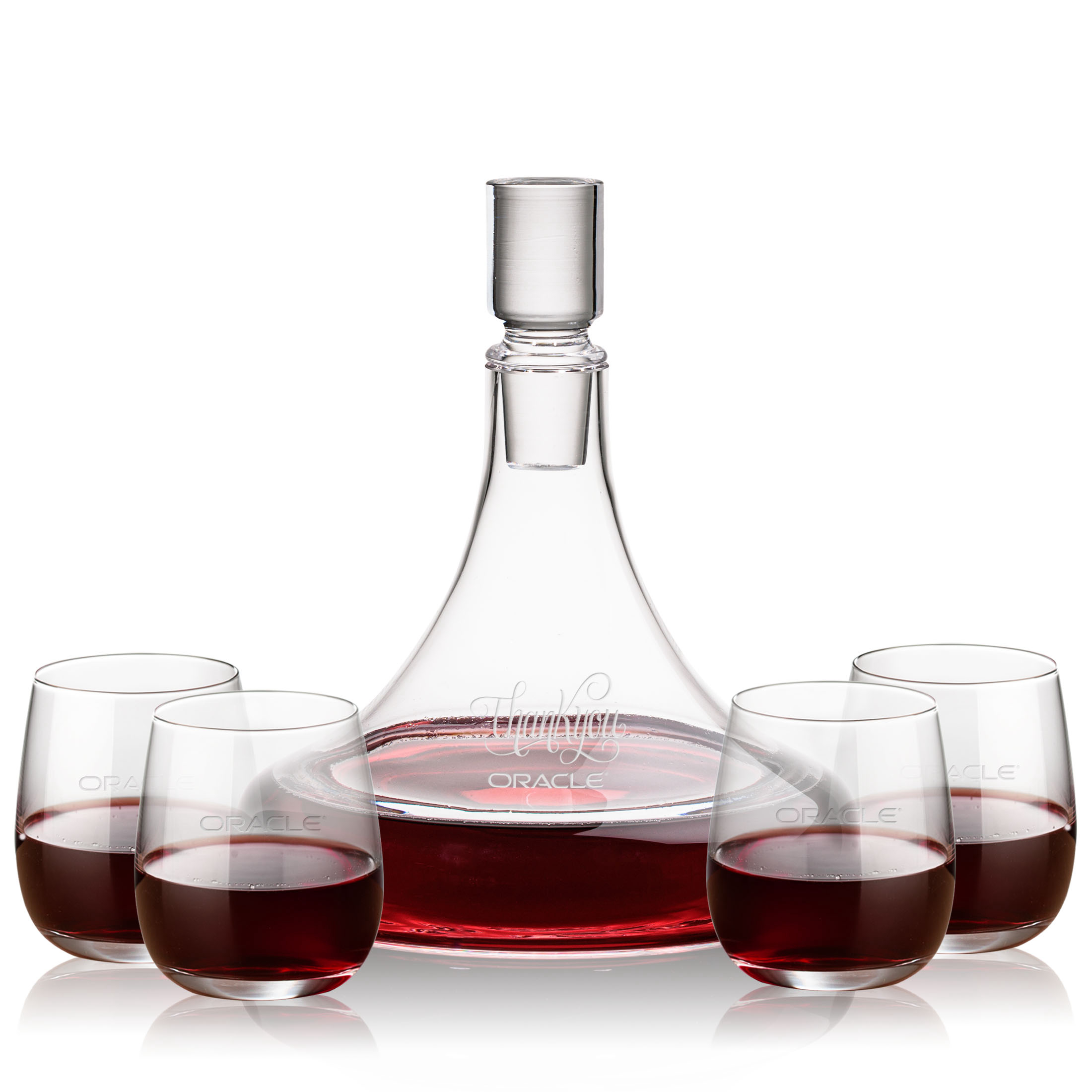 Decanter Stemless Set, Crestview Set, Decanter & 4 Stemless