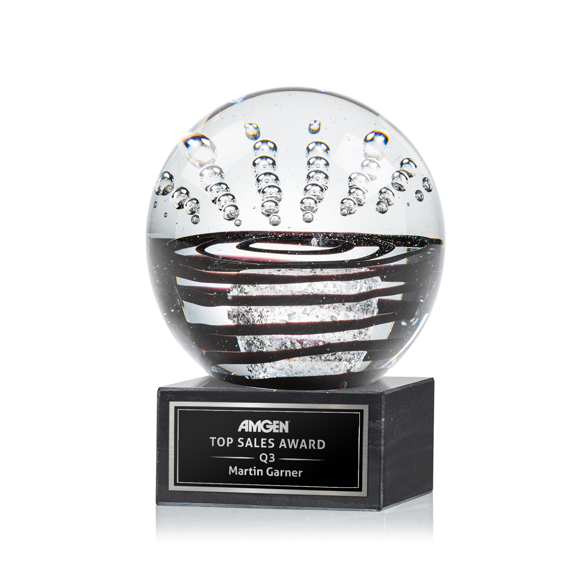 Square Marble, Black, 4" x 5.5" x 4"