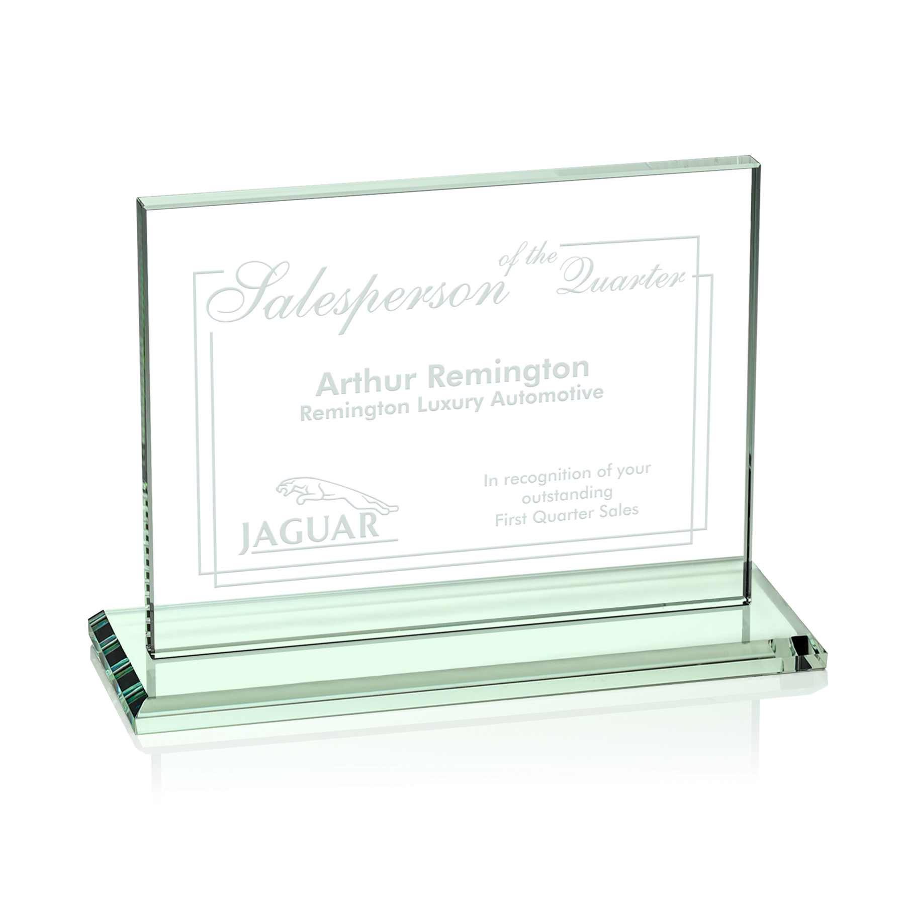 Deep Etch, Horizontal, Jade, 9" x 6.375" x 3"