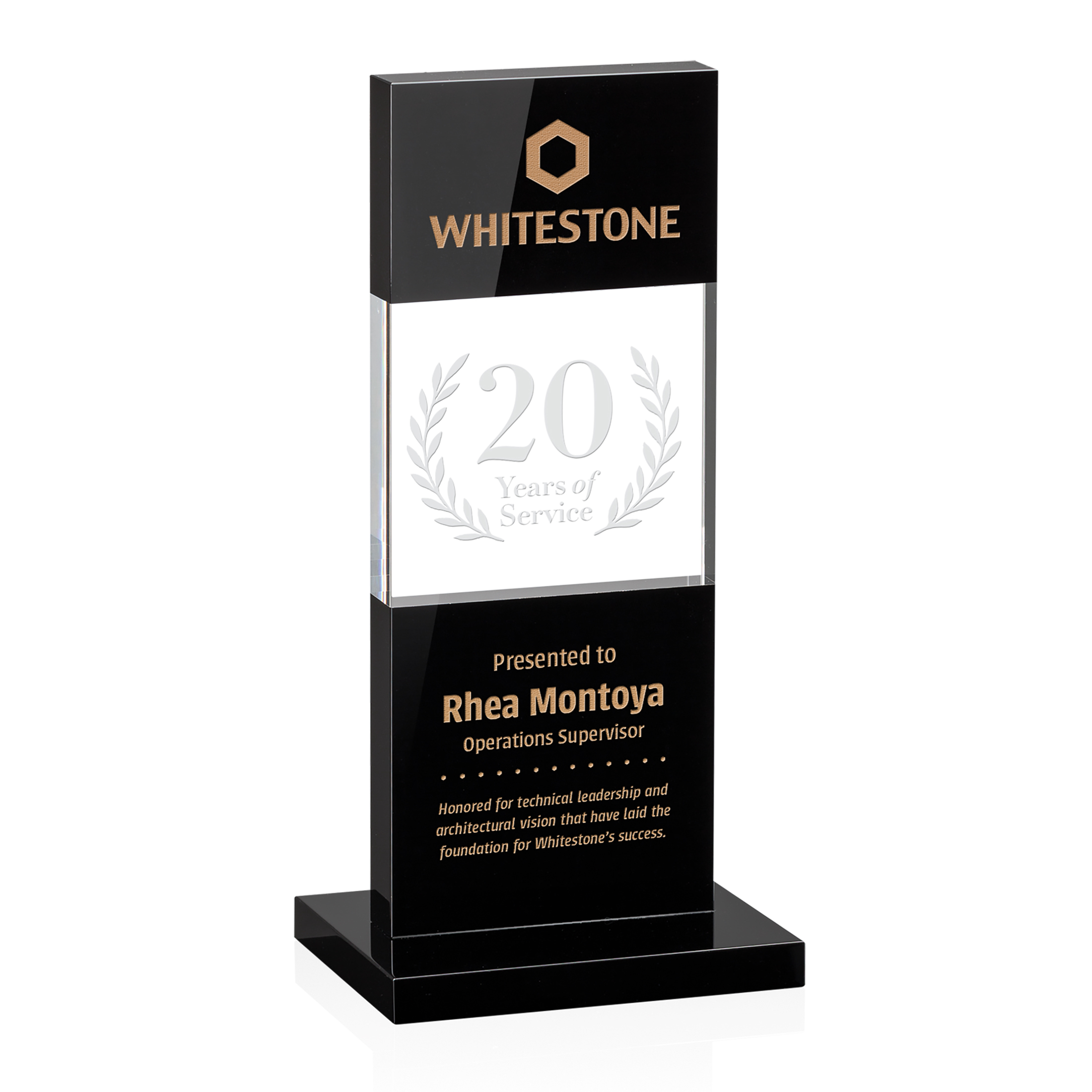 Deep Etch, Black, 5" x 10.5" x 4"