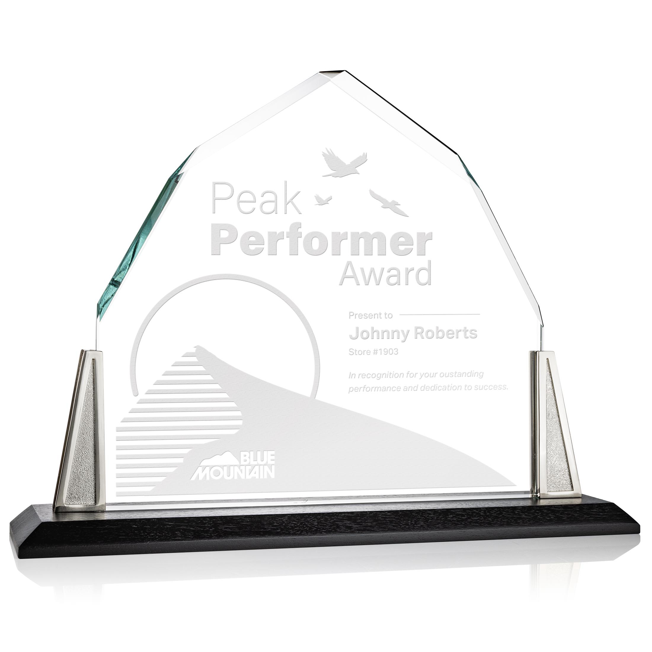 Deep Etch, Silver, 16" x 12.5" x 4"