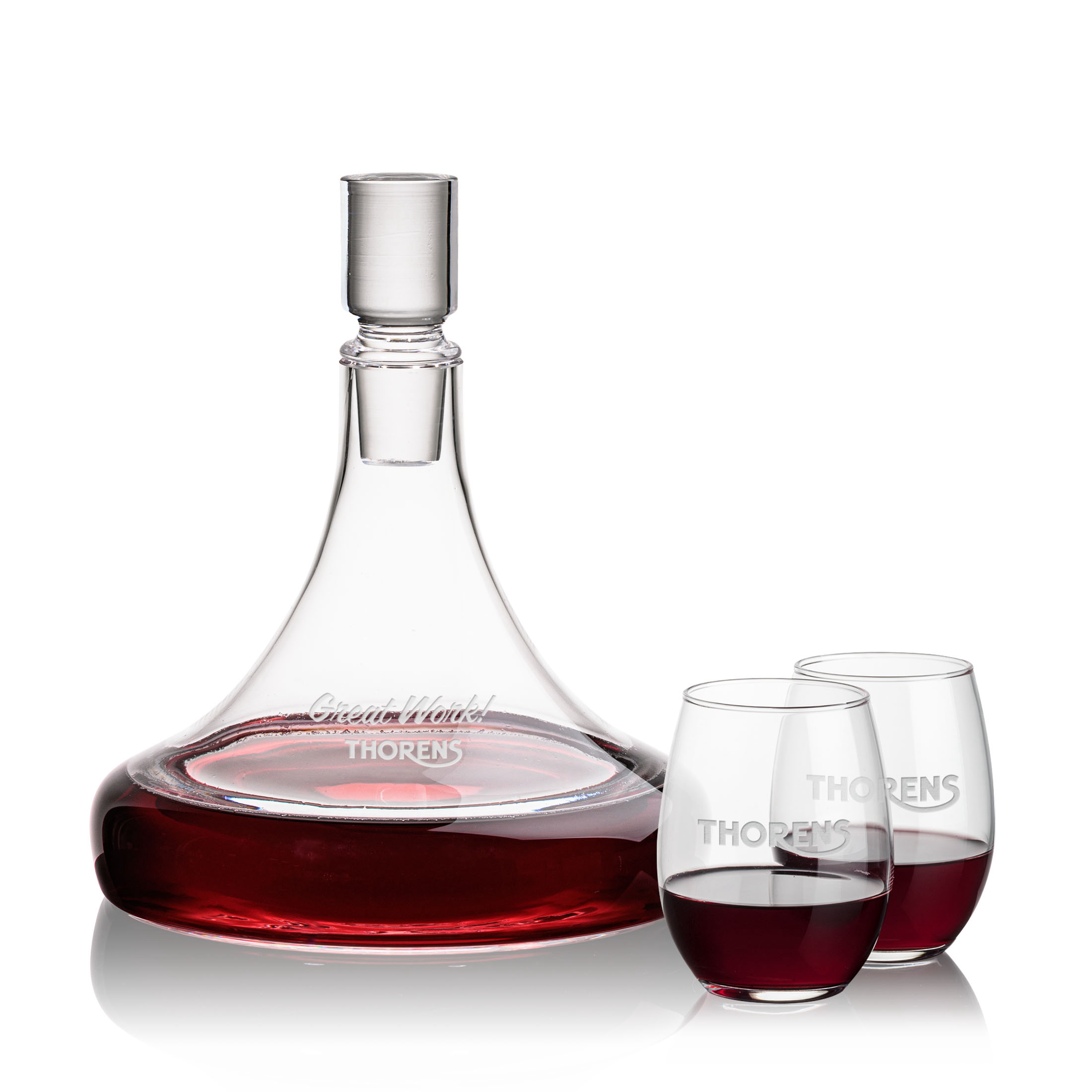 Decanter Stemless Set, Standford Set, Decanter & 2 Stemless