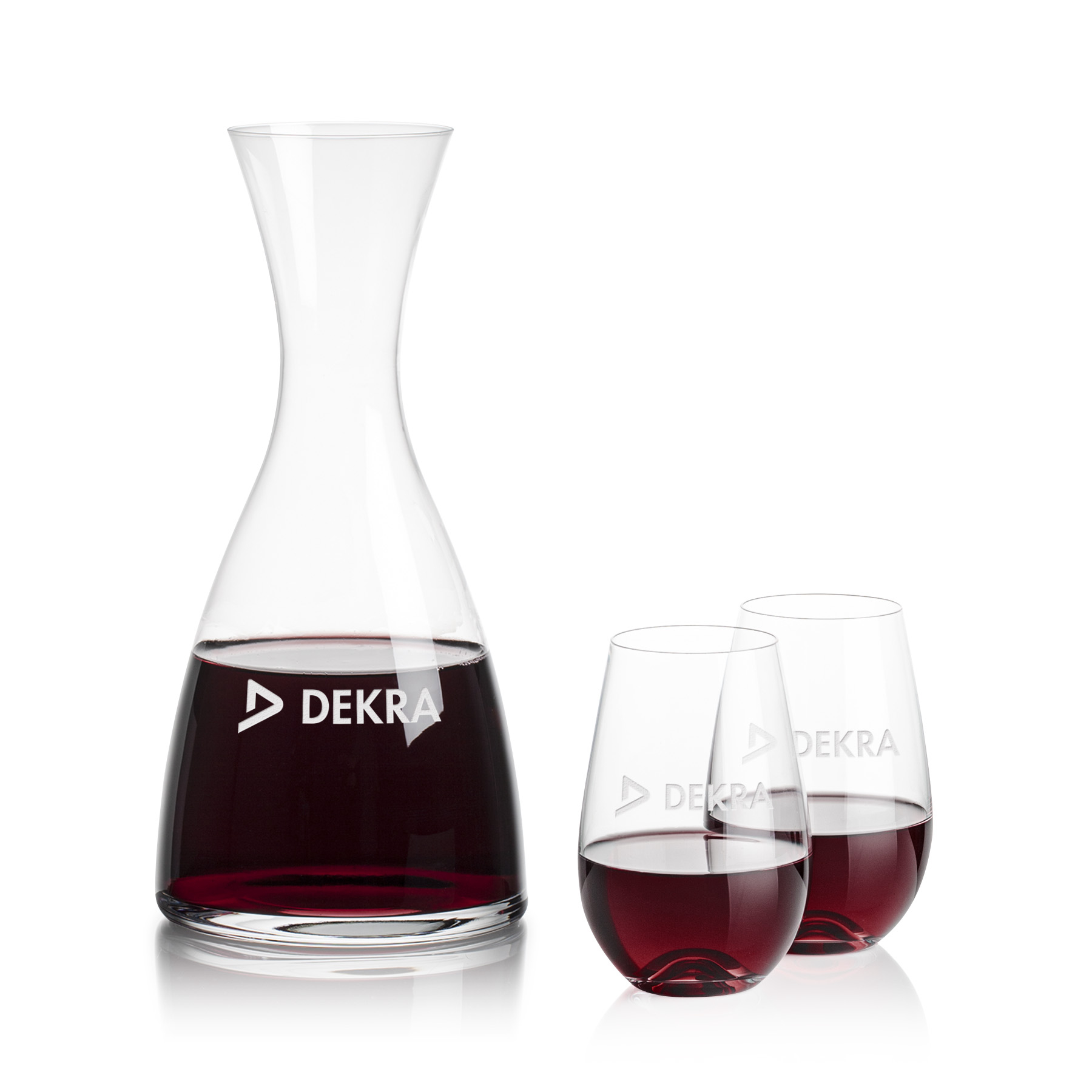 Carafe Stemless Set, Boston Wine Set, Carafe & 2 Stemless