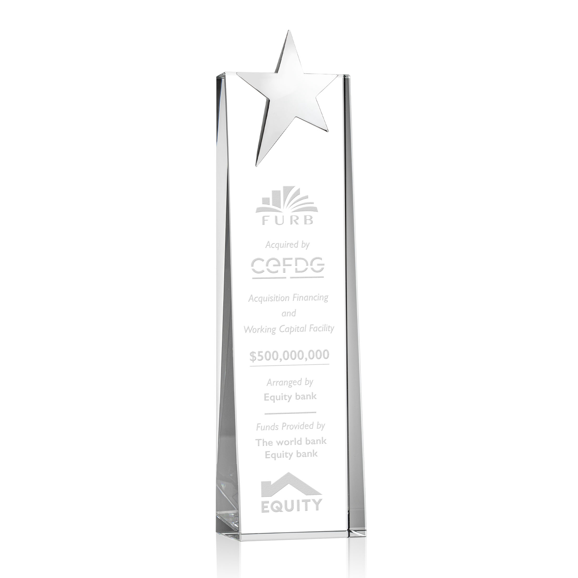 Deep Etch, No Base, Silver, 2.75" x 11" x 2.125"