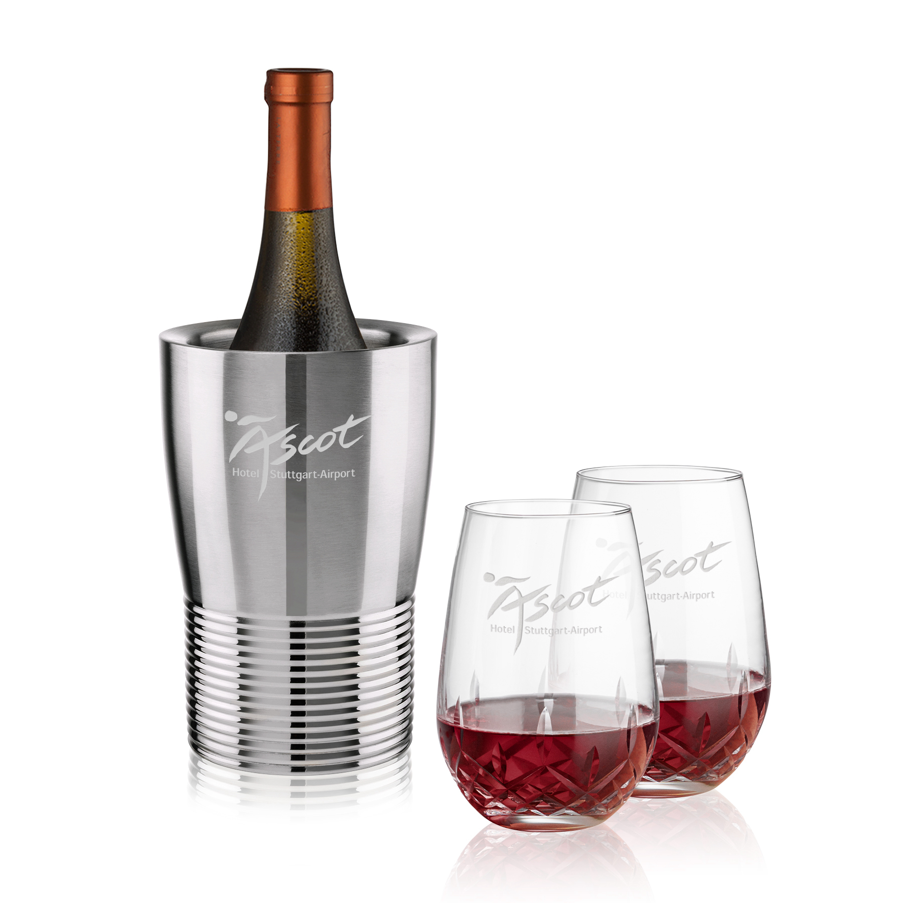 Wine Cooler Stemless Set, Templeton Set, Set of 3