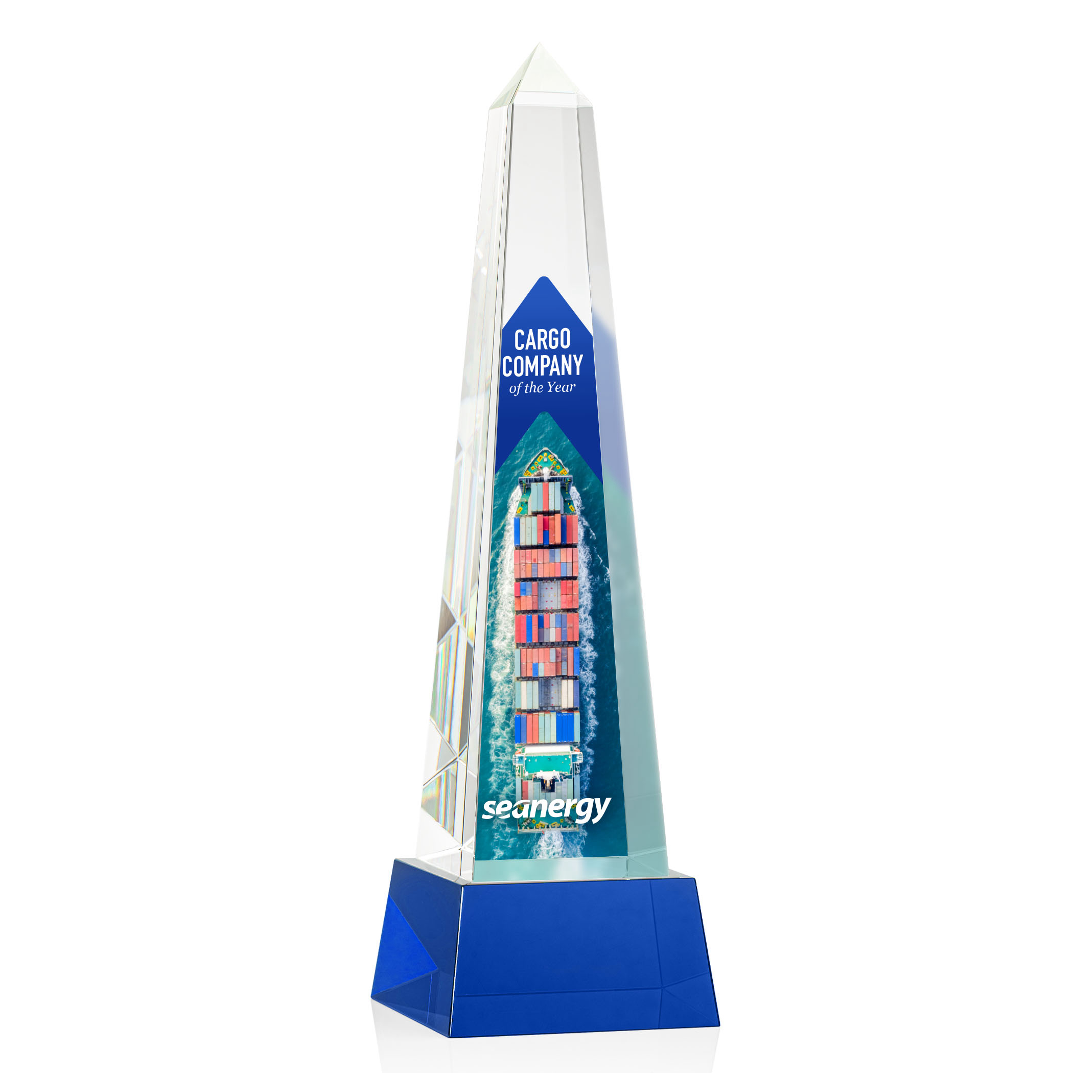 Master Obelisk VividPrint™ Award on Base - Blue 17