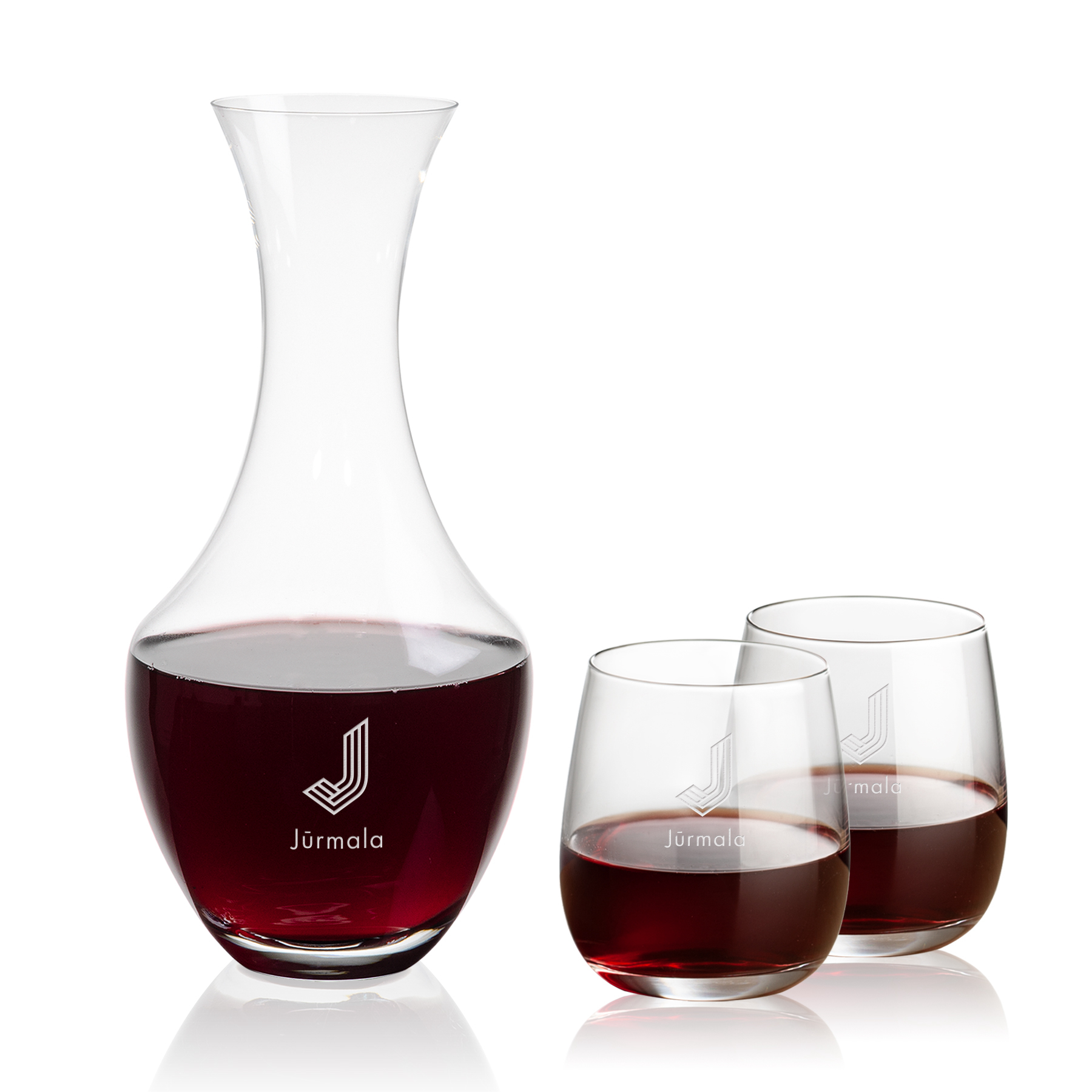 Carafe Stemless Set, Crestview Wine Set, Carafe & 2 Stemless