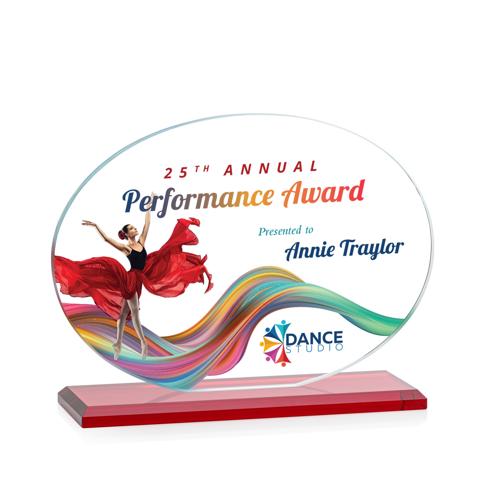 Austin (Horiz) VividPrint™ Award - Red 14