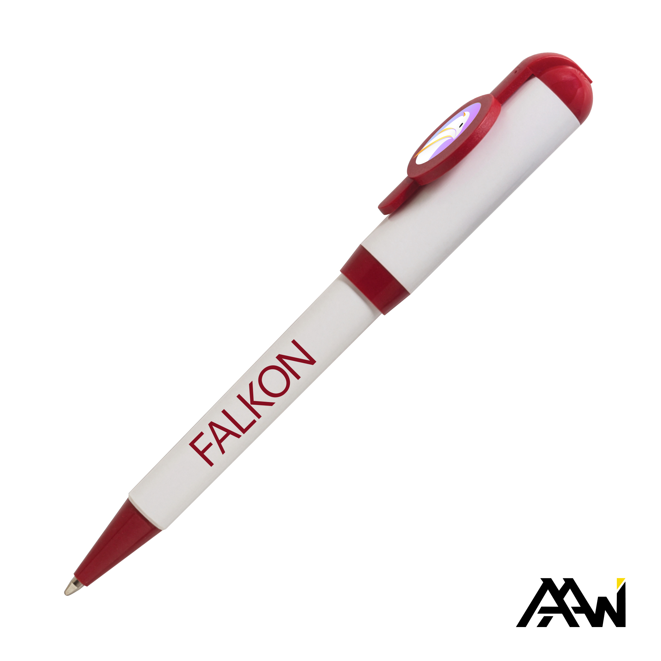 Colored Trim, White / Red