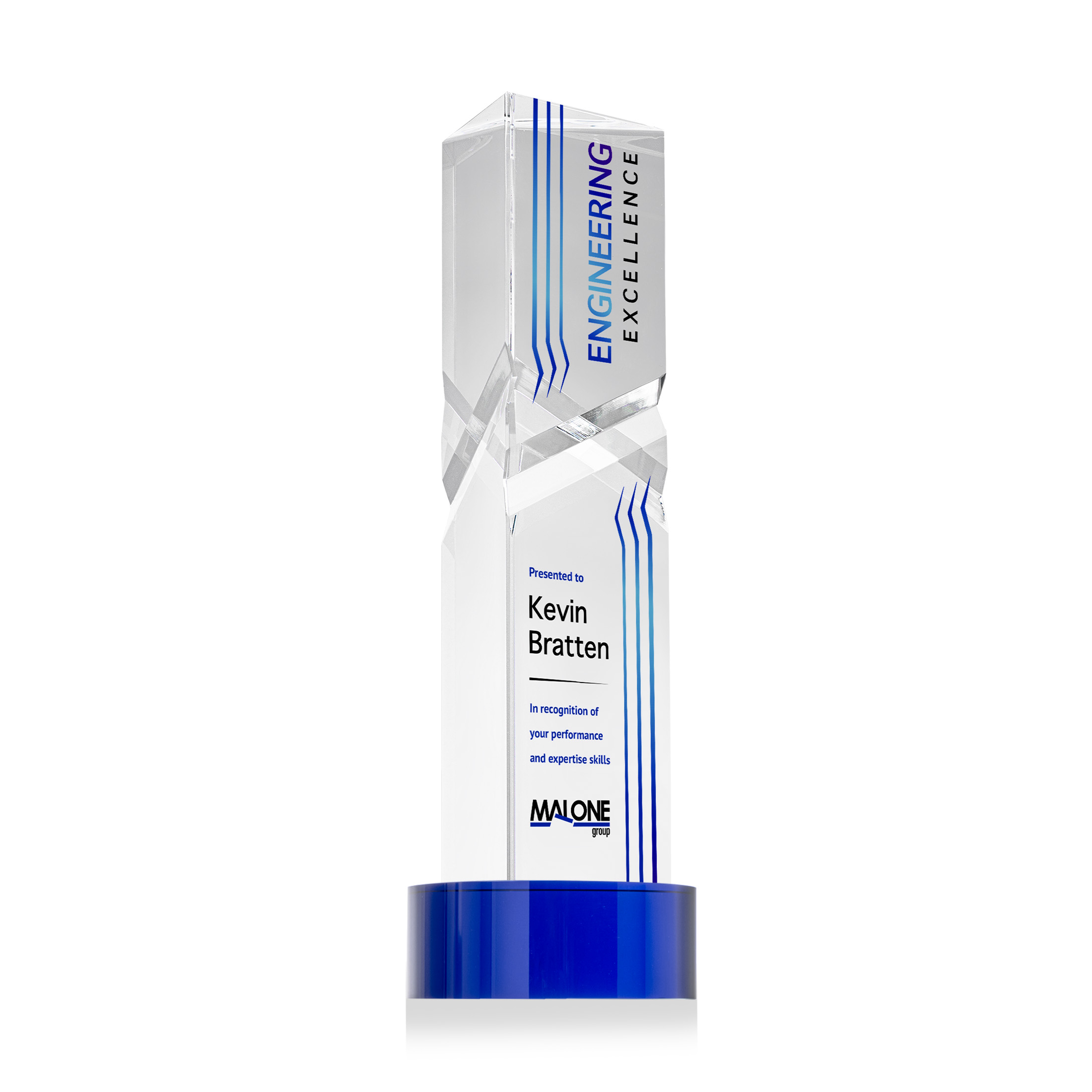 Oakham VividPrint™ Award on Stanrich Base - Blue 5