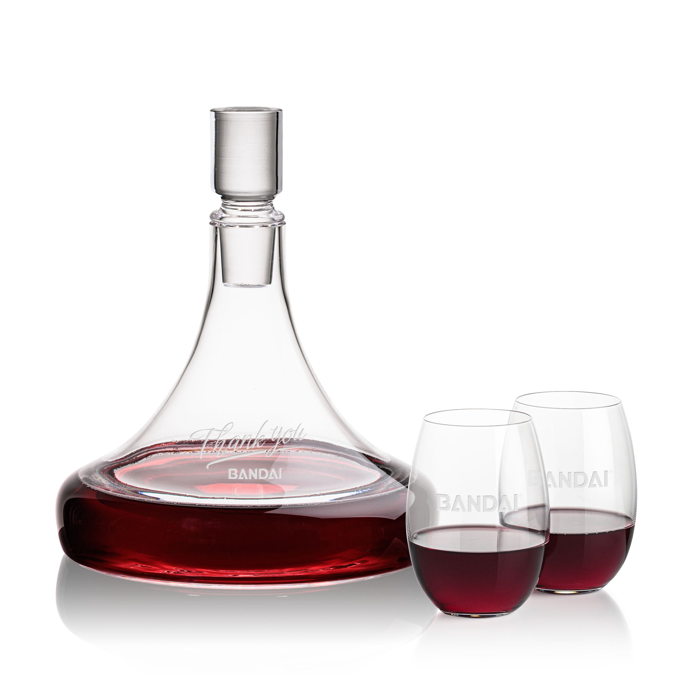 Decanter Stemless Set, Carlita Set, Decanter & 2 Stemless