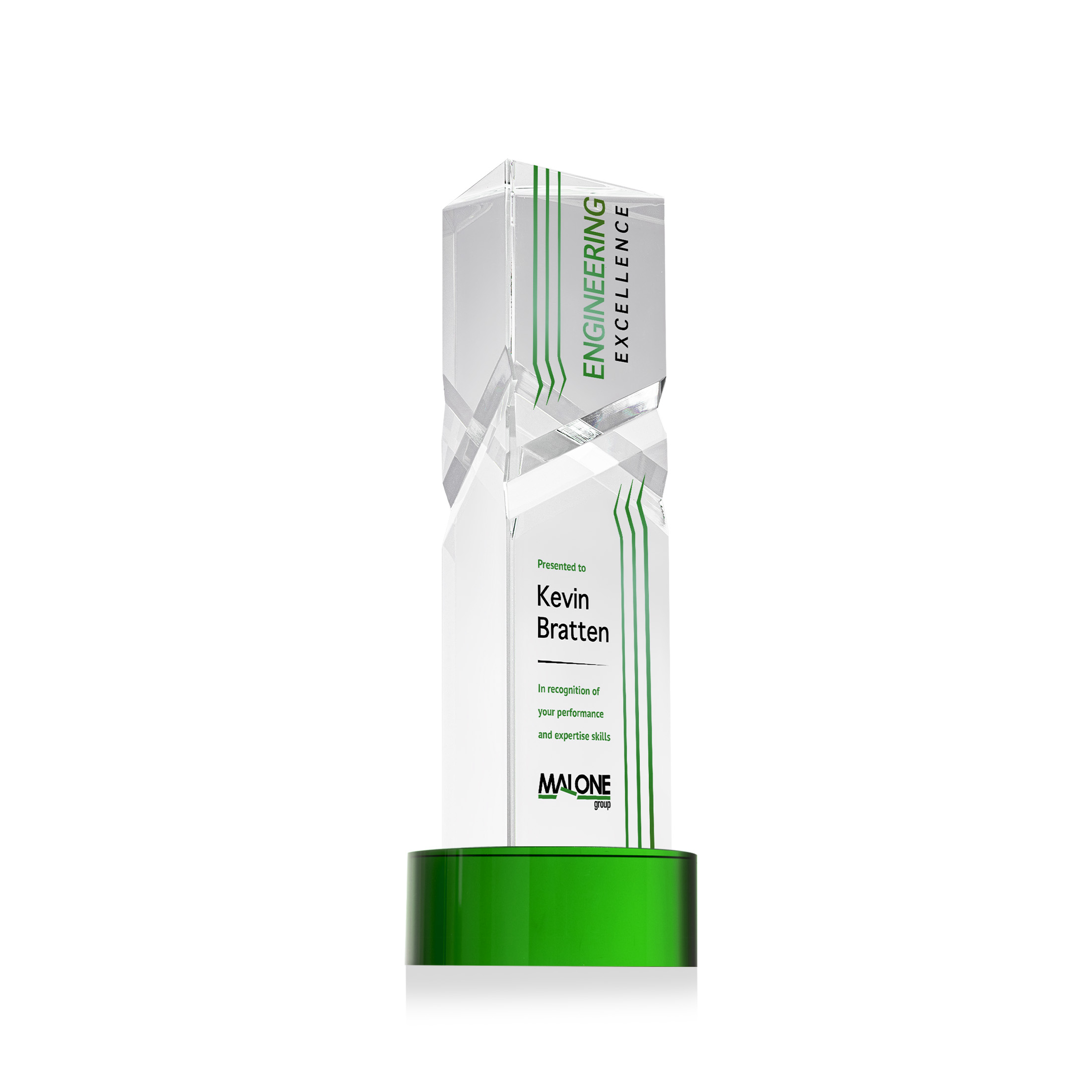 Oakham VividPrint™ Award on Stanrich Base - Green 6