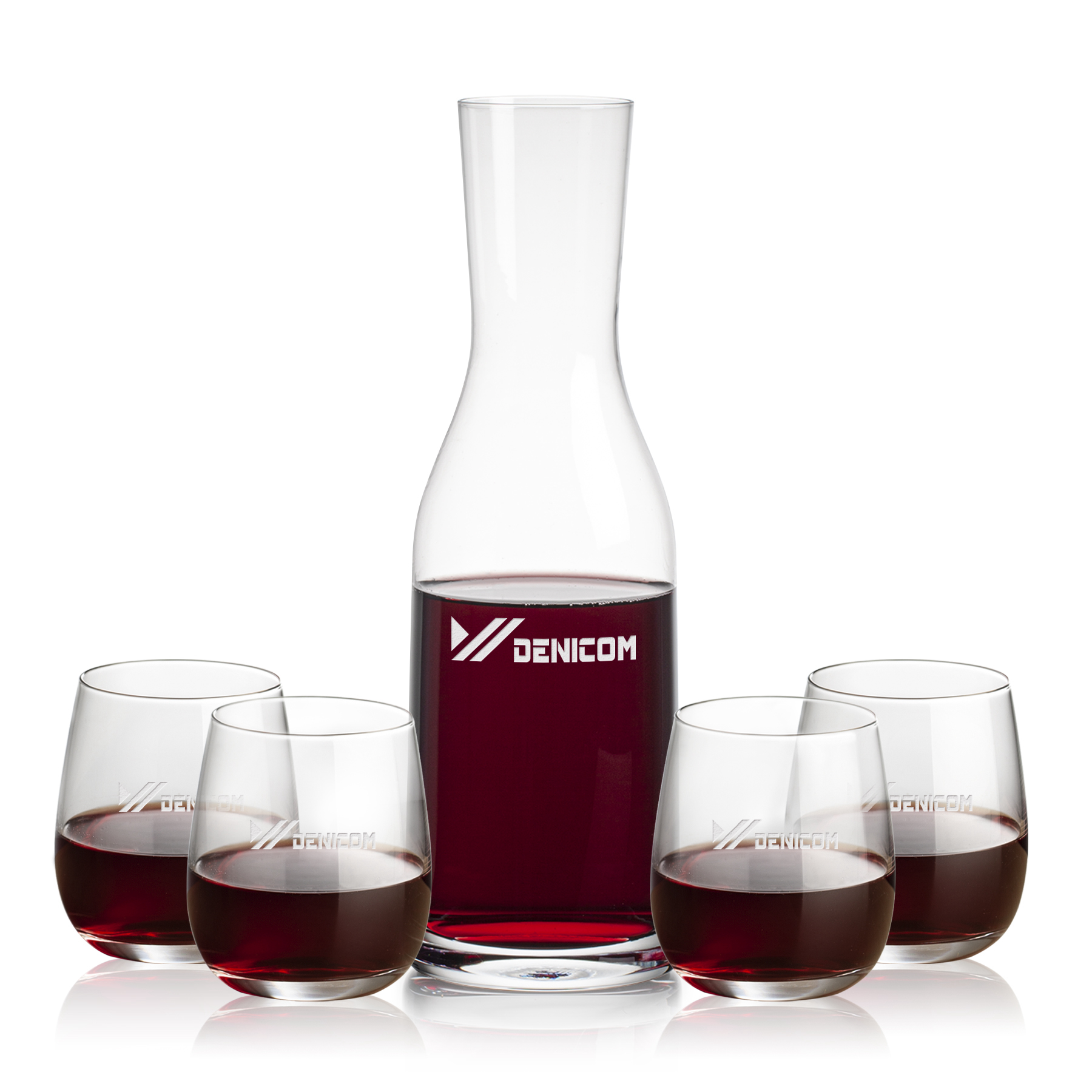 Carafe Stemless Set, Crestview Wine Set, Carafe & 4 Stemless Wine