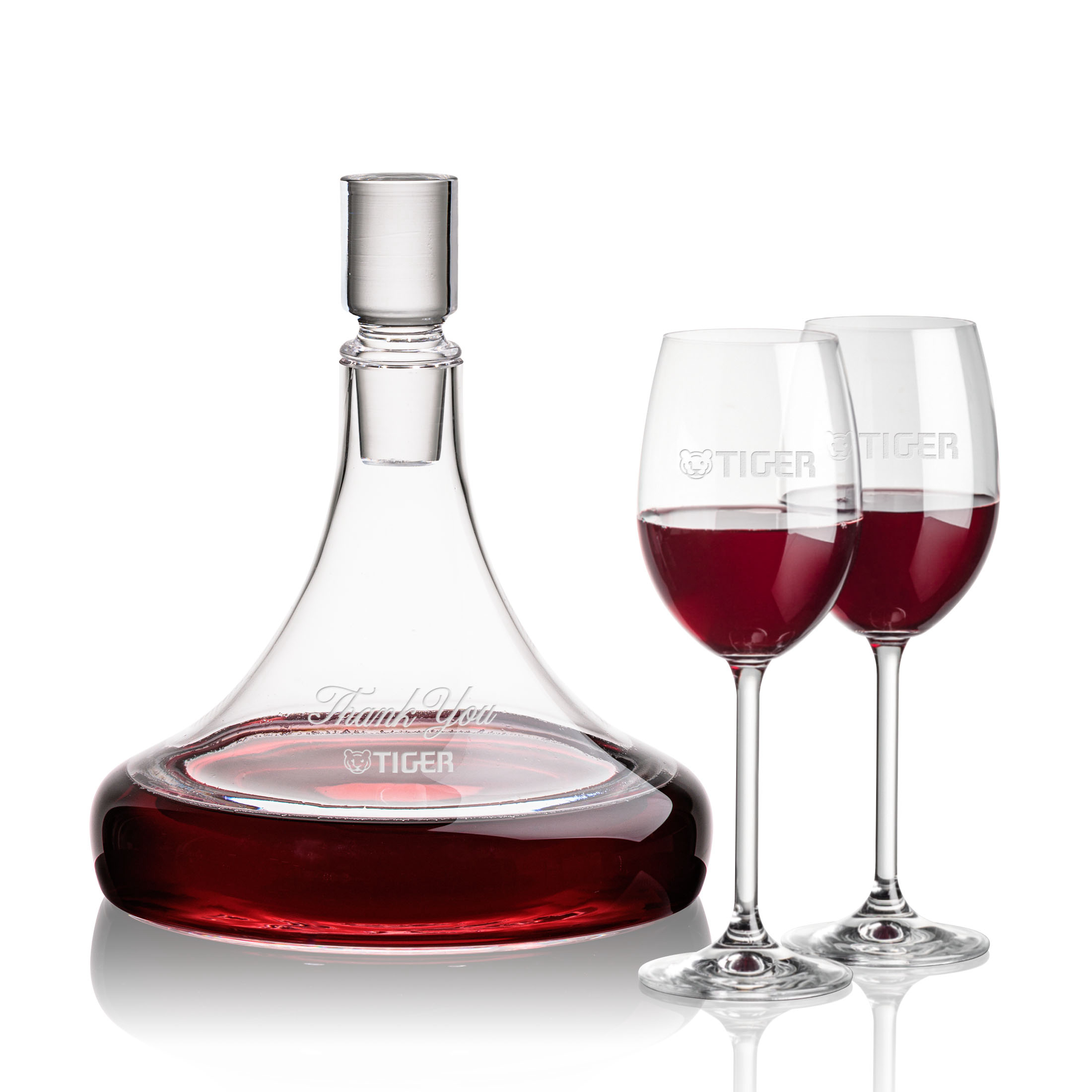 Decanter Stemmed Set, Naples Set, Decanter & 2 Wine