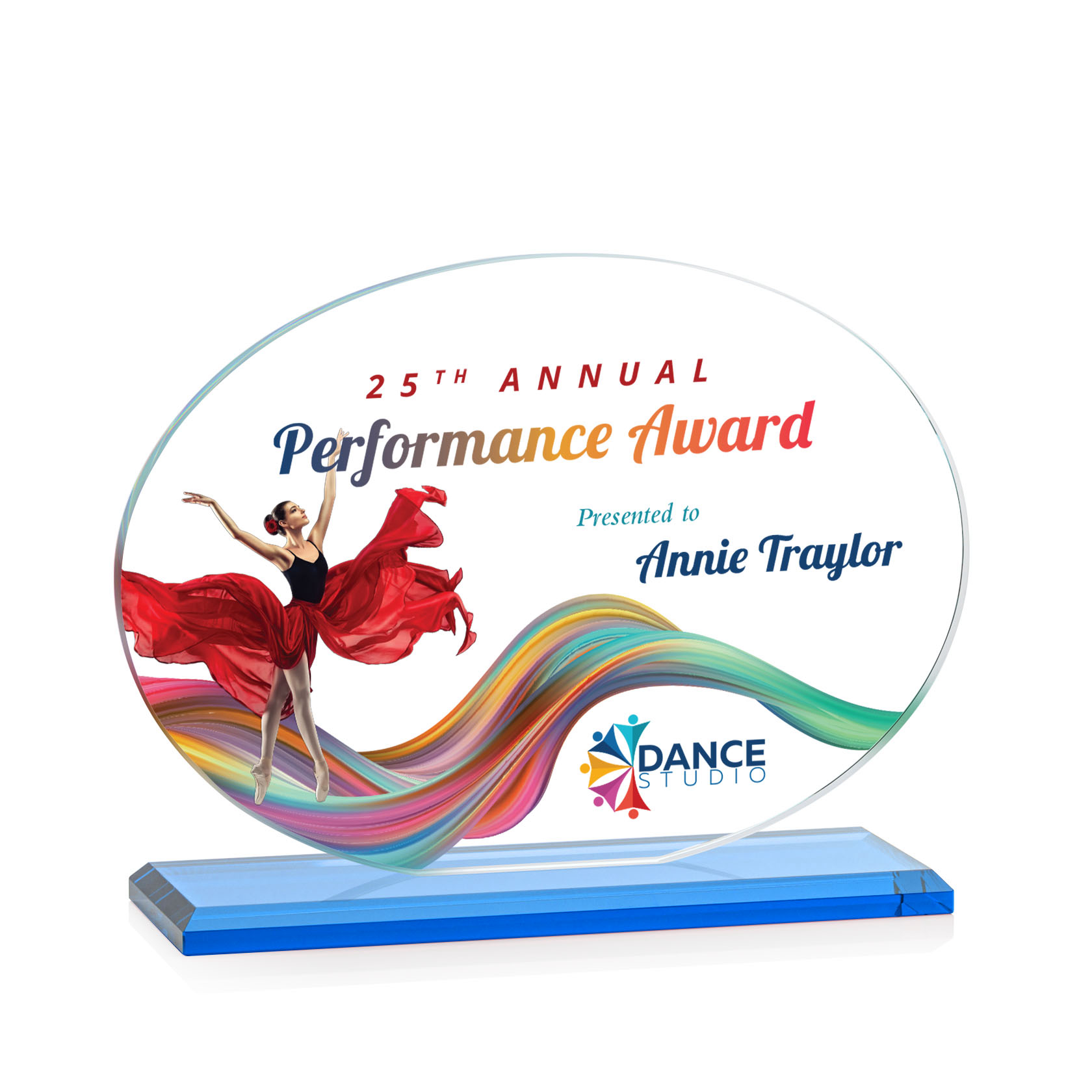 Austin (Horiz) VividPrint™ Award - Sky Blue 16