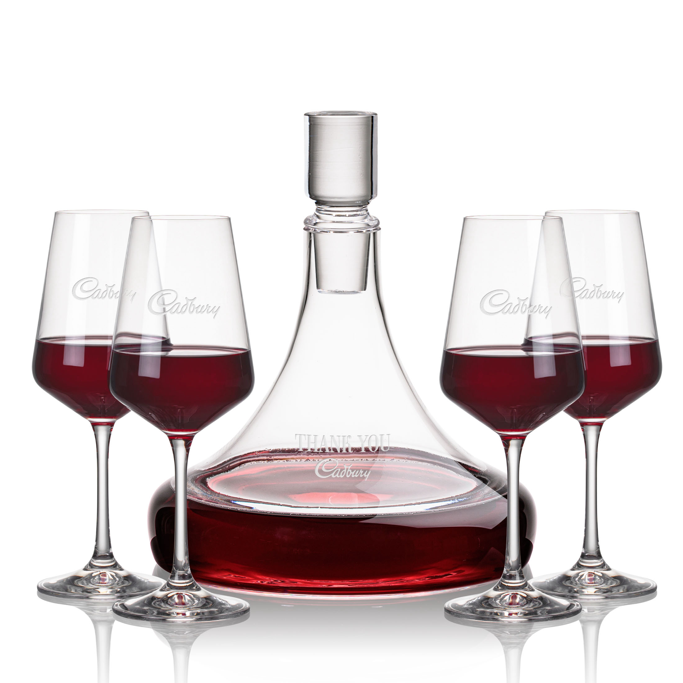 Decanter Stemmed Set, Cannes Set, Decanter & 4 Wine
