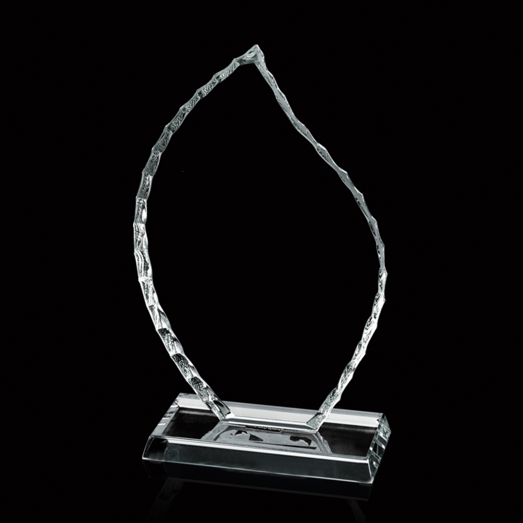 Iceberg Flame Award - Starfire, custom award with logo imprint 3