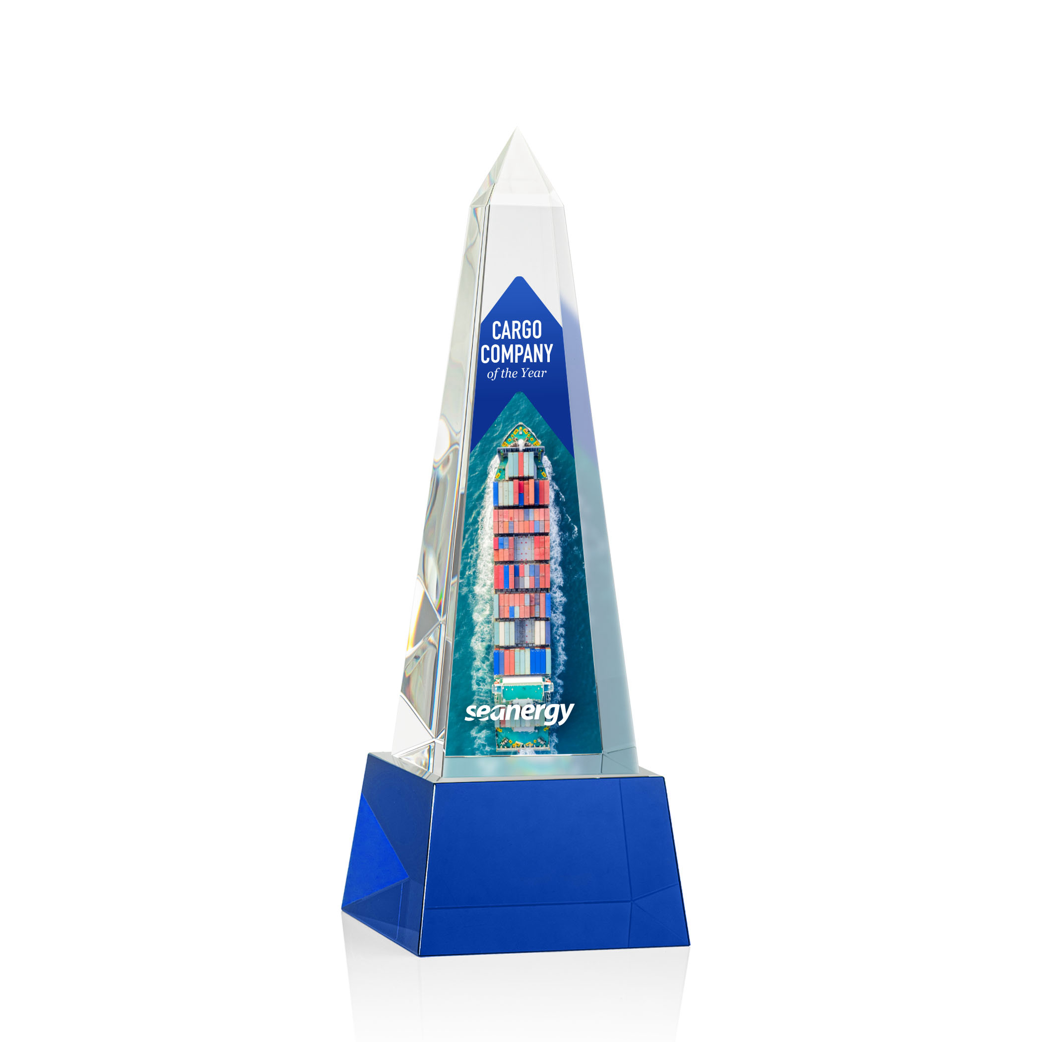 Master Obelisk VividPrint™ Award on Base - Blue 16