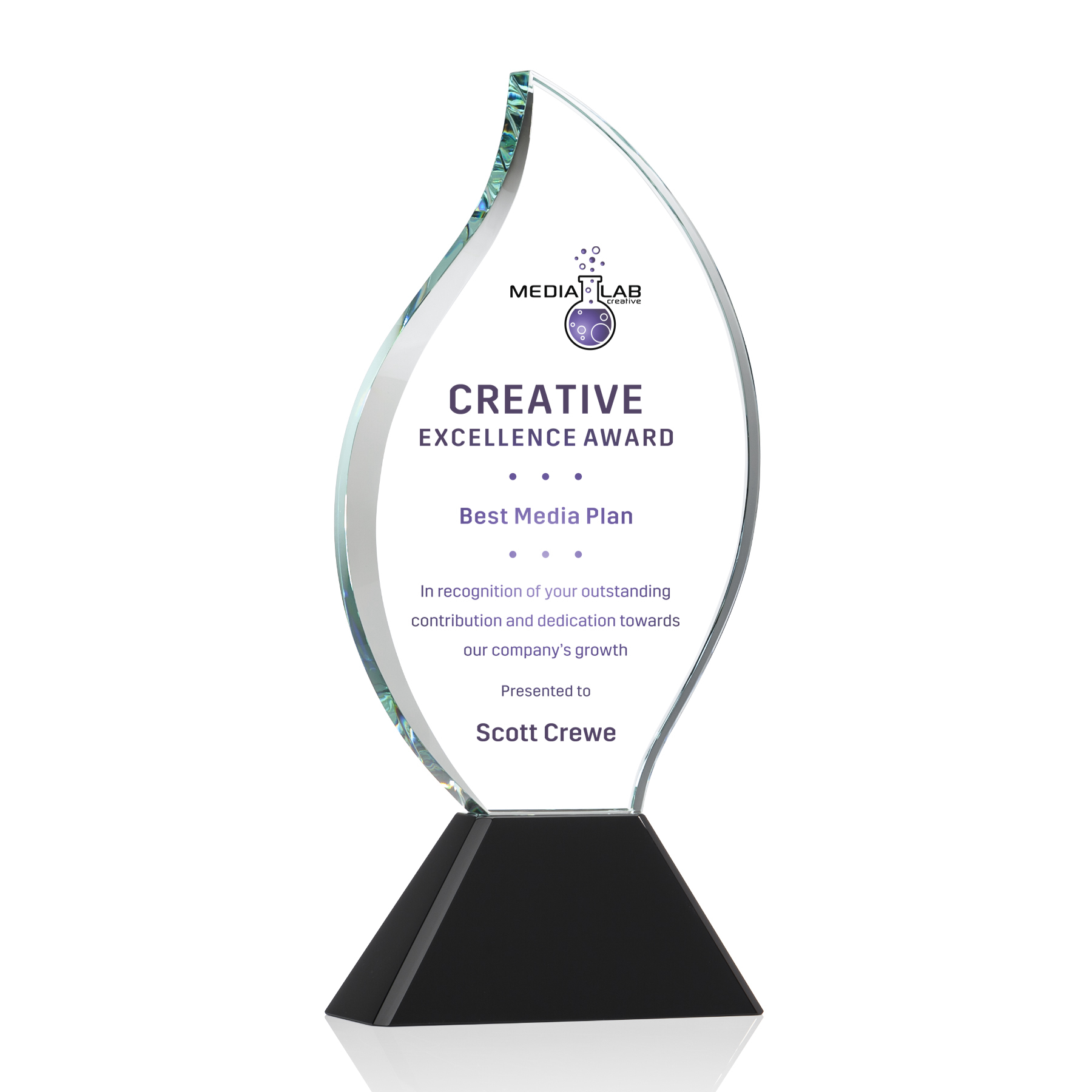 Norina Flame VividPrint™ Award - Black 14