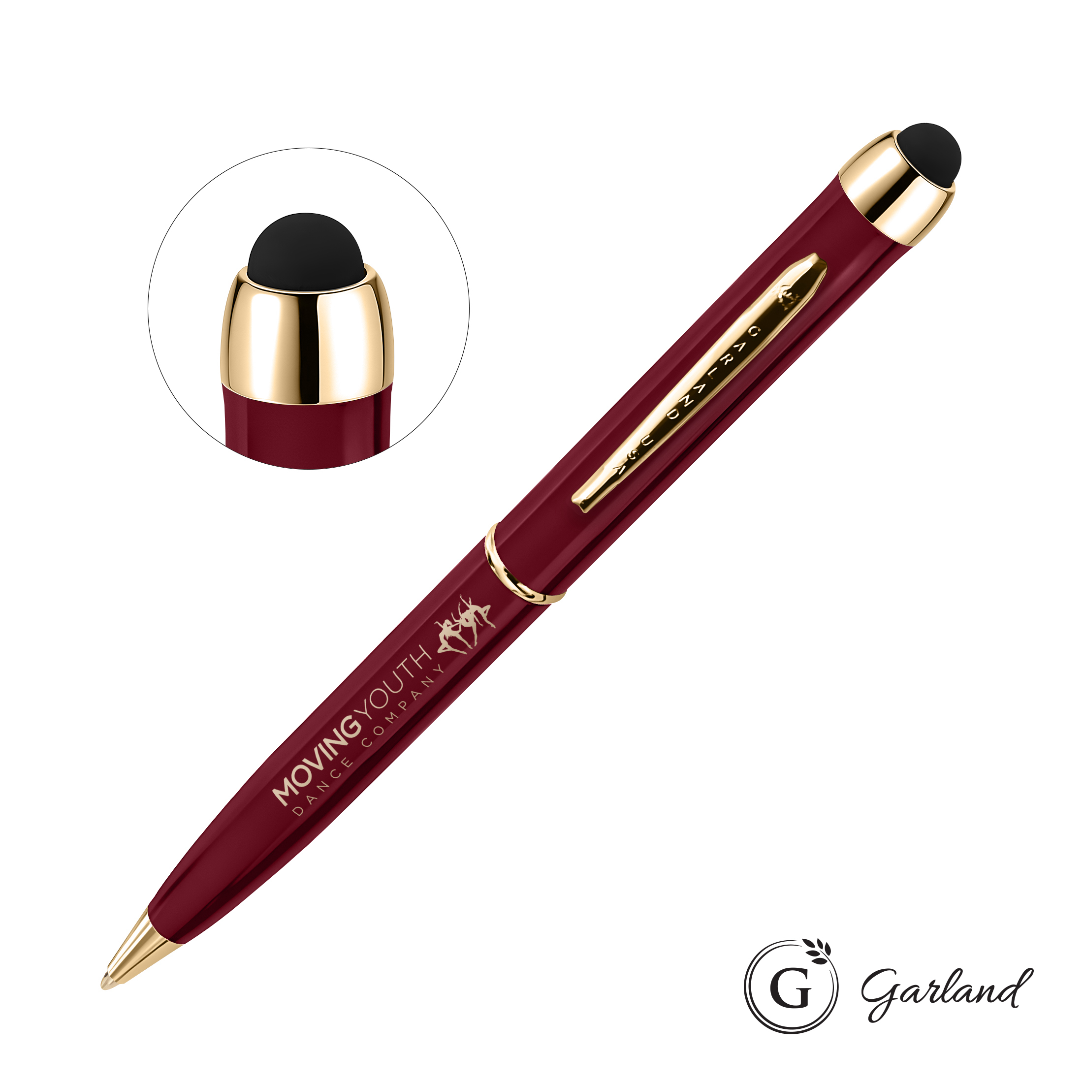High Gloss Finish, Ballpoint, Gold, Burgundy / Gold