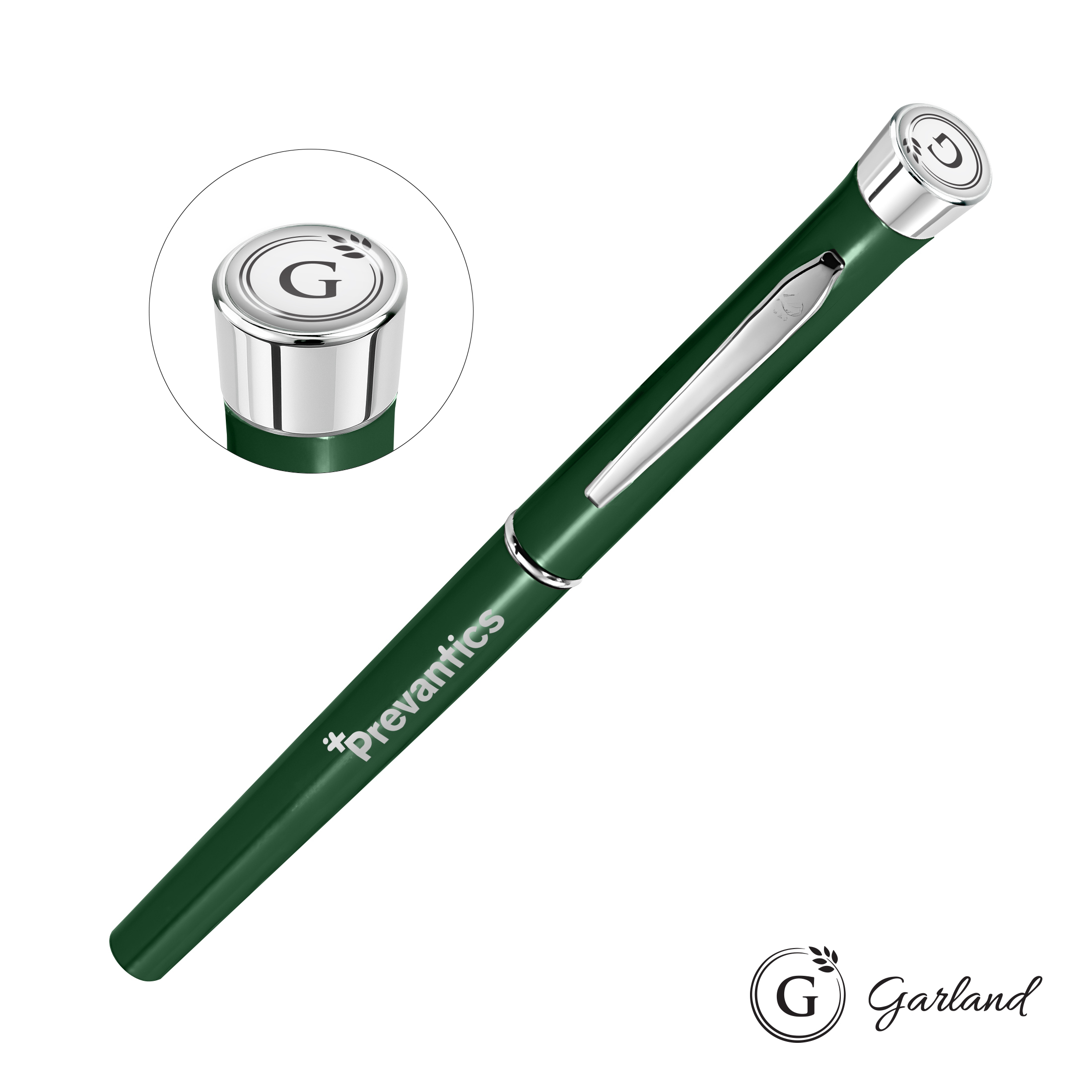 Standard, Rollerball, Chrome, Green / Chrome