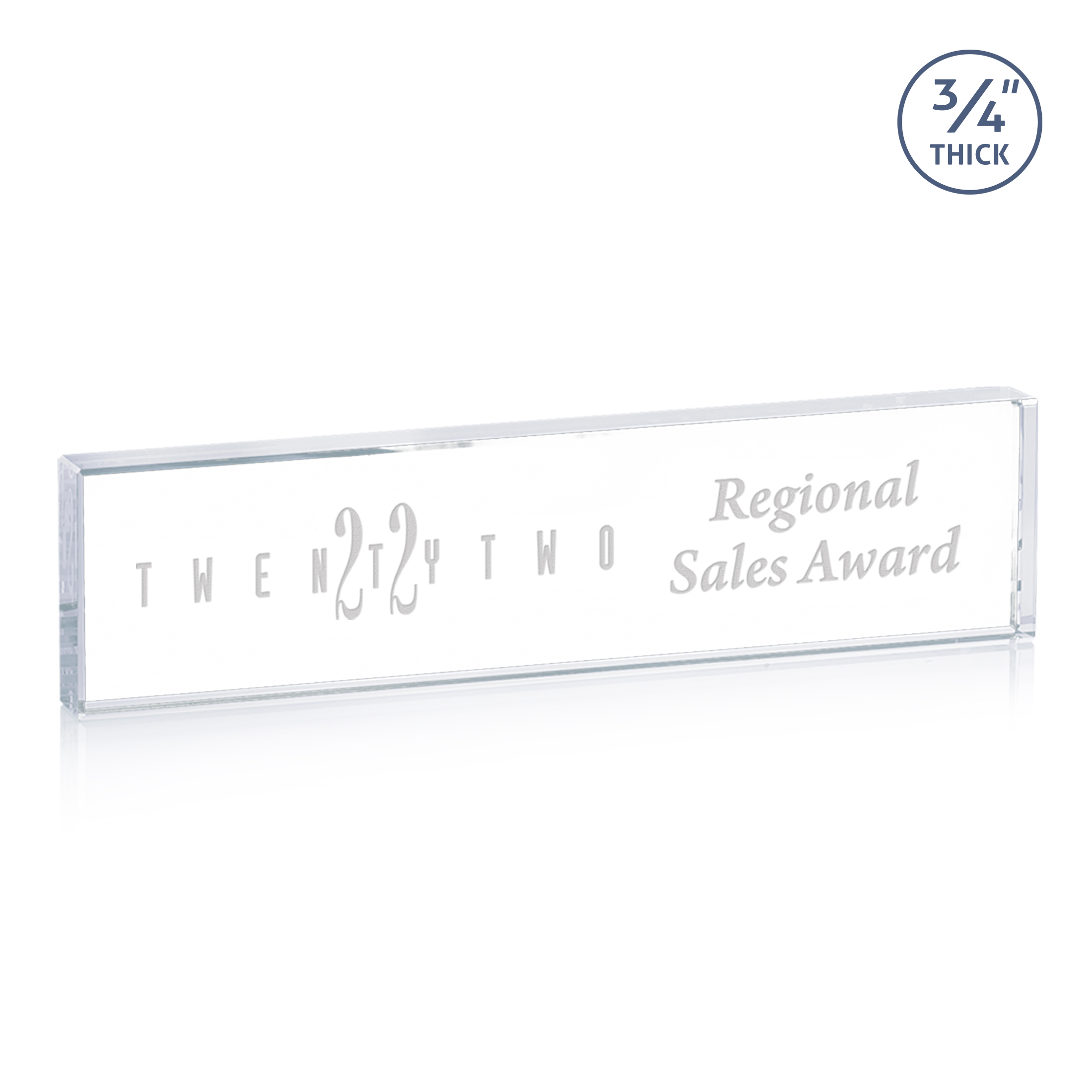 Deep Etch, 8" x 2" x 0.75"