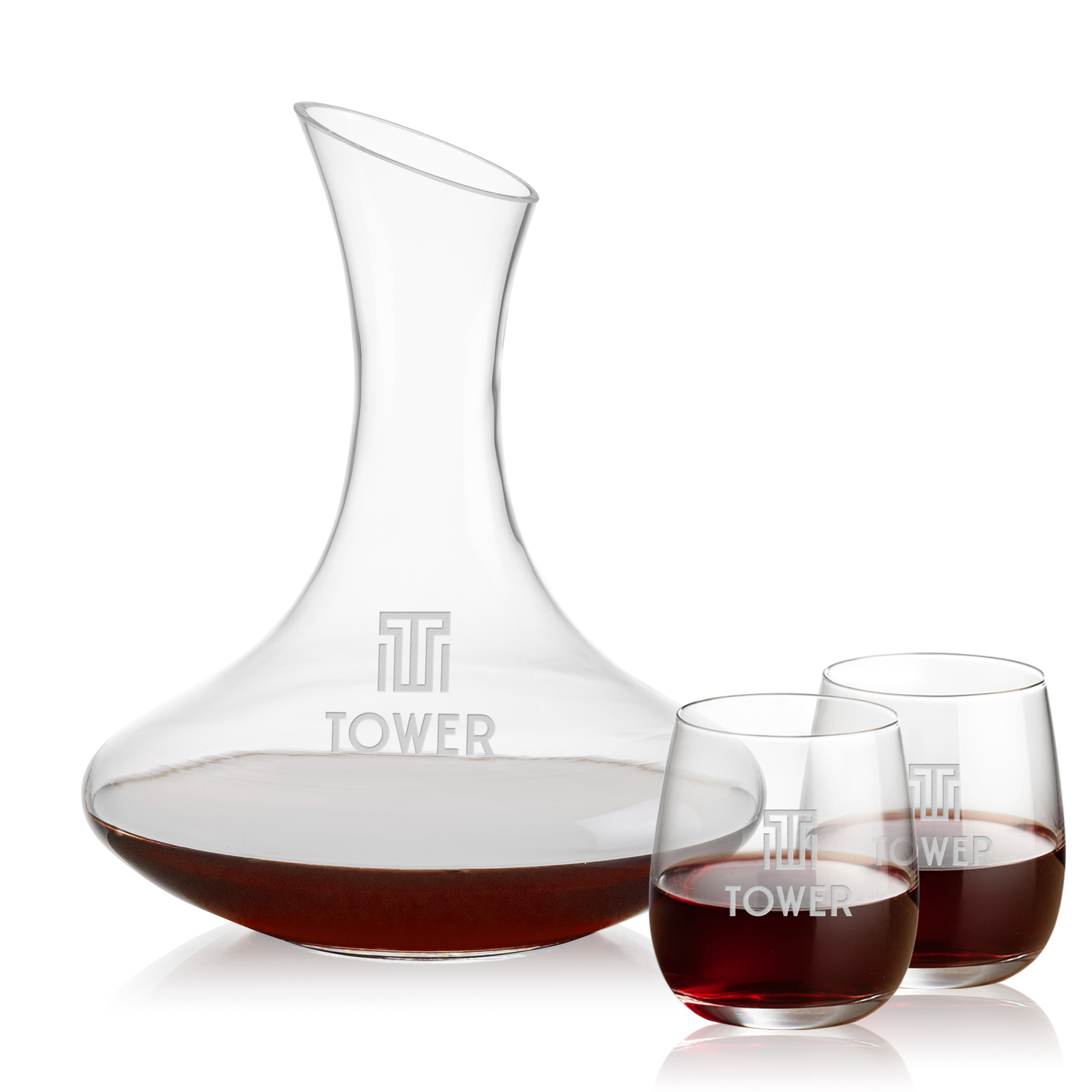 Carafe Stemless Set, Crestview Set, Carafe & 2 Stemless