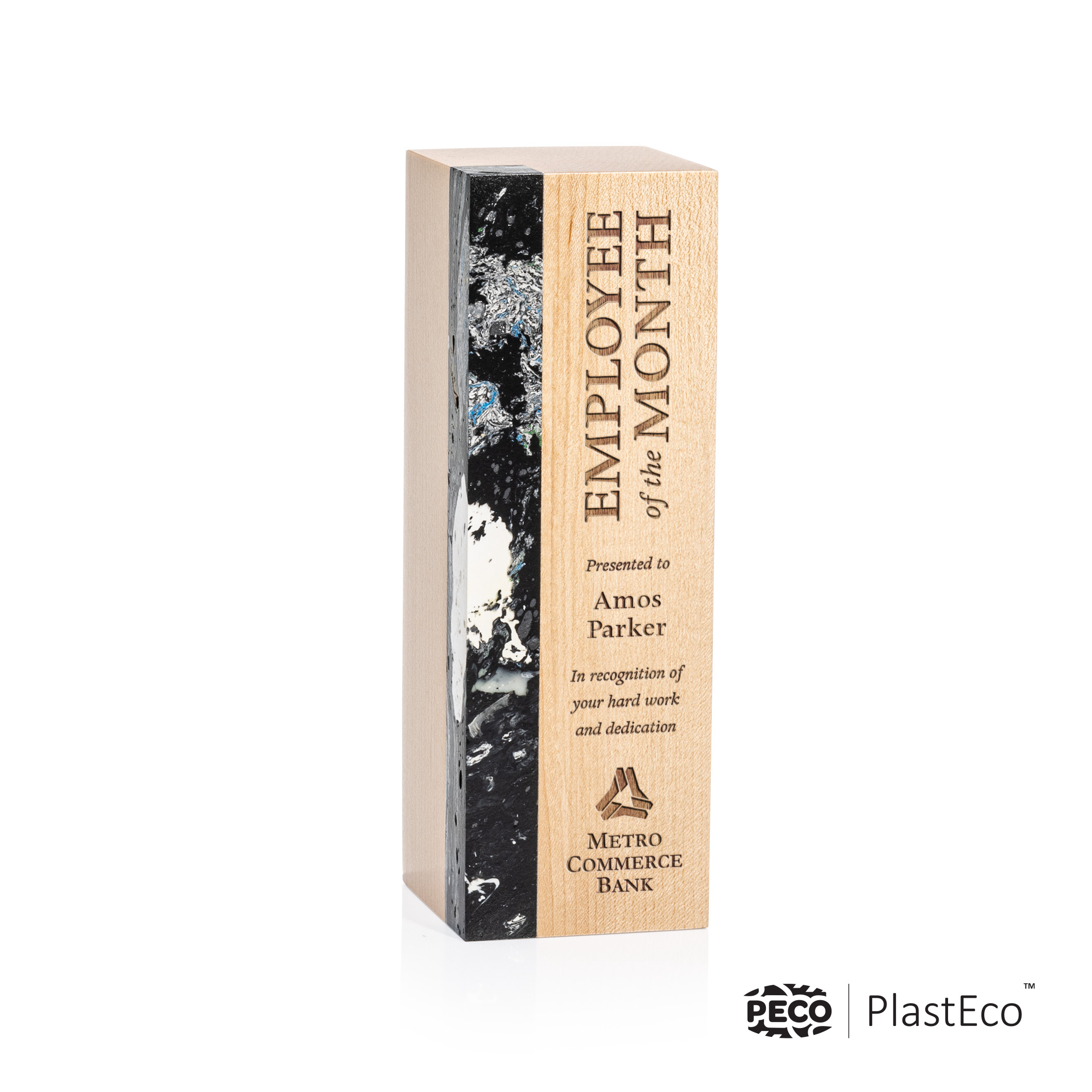 Laser Engraving, Charcoal, 2.5" x 7.5" x 2.5"