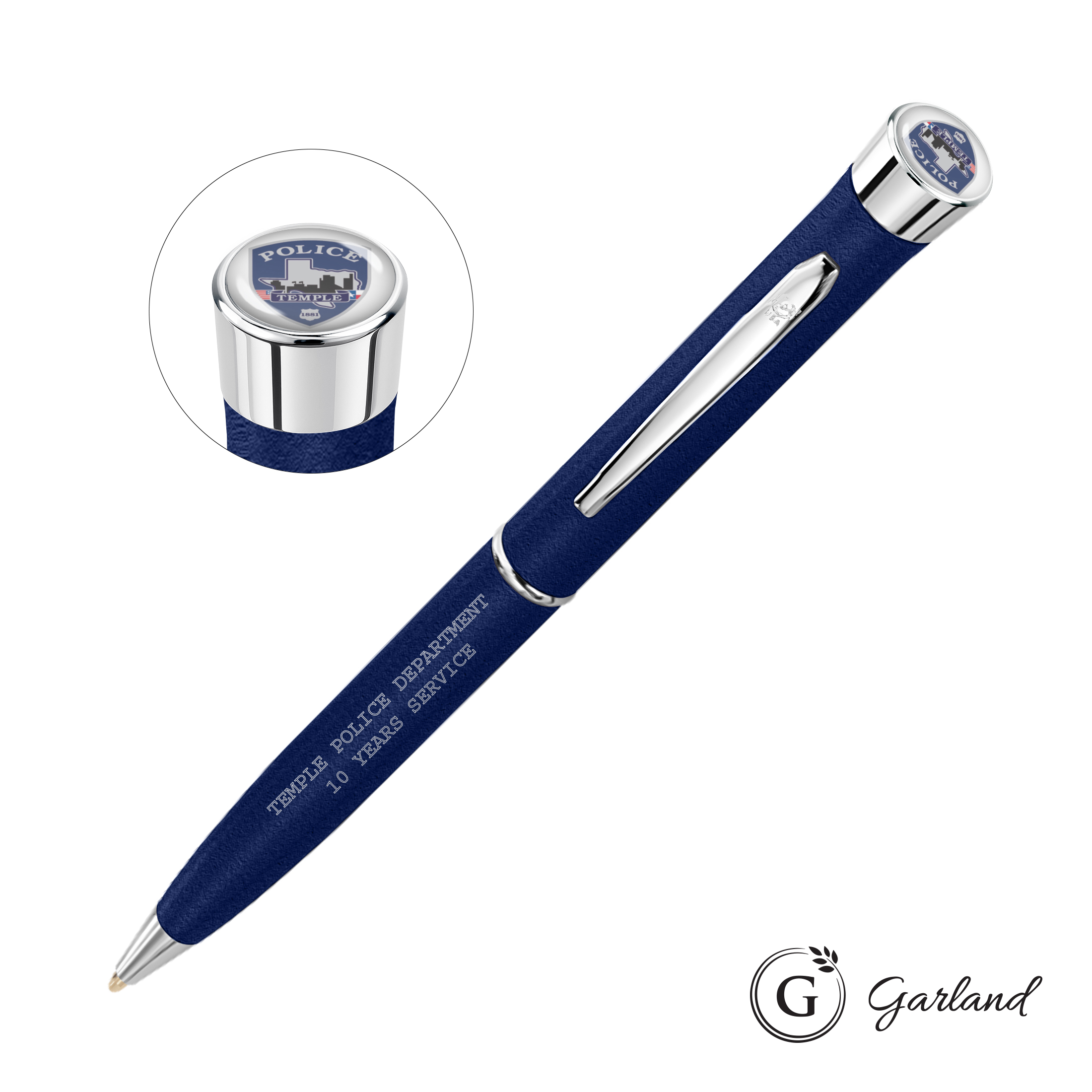 Custom, Ballpoint, Chrome, Navy Blue / Chrome