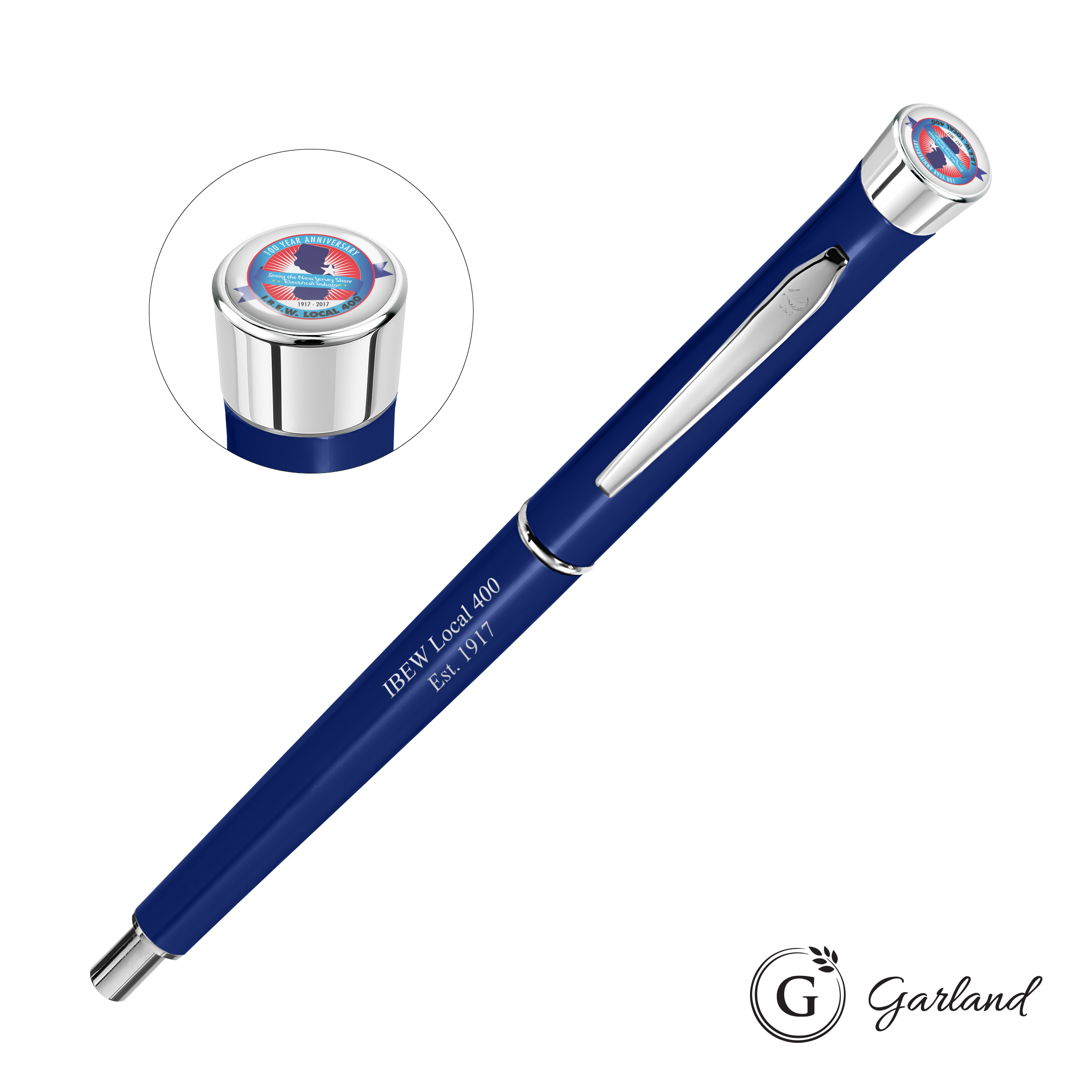 Custom, Mechanical Pencil, Chrome, Blue / Chrome