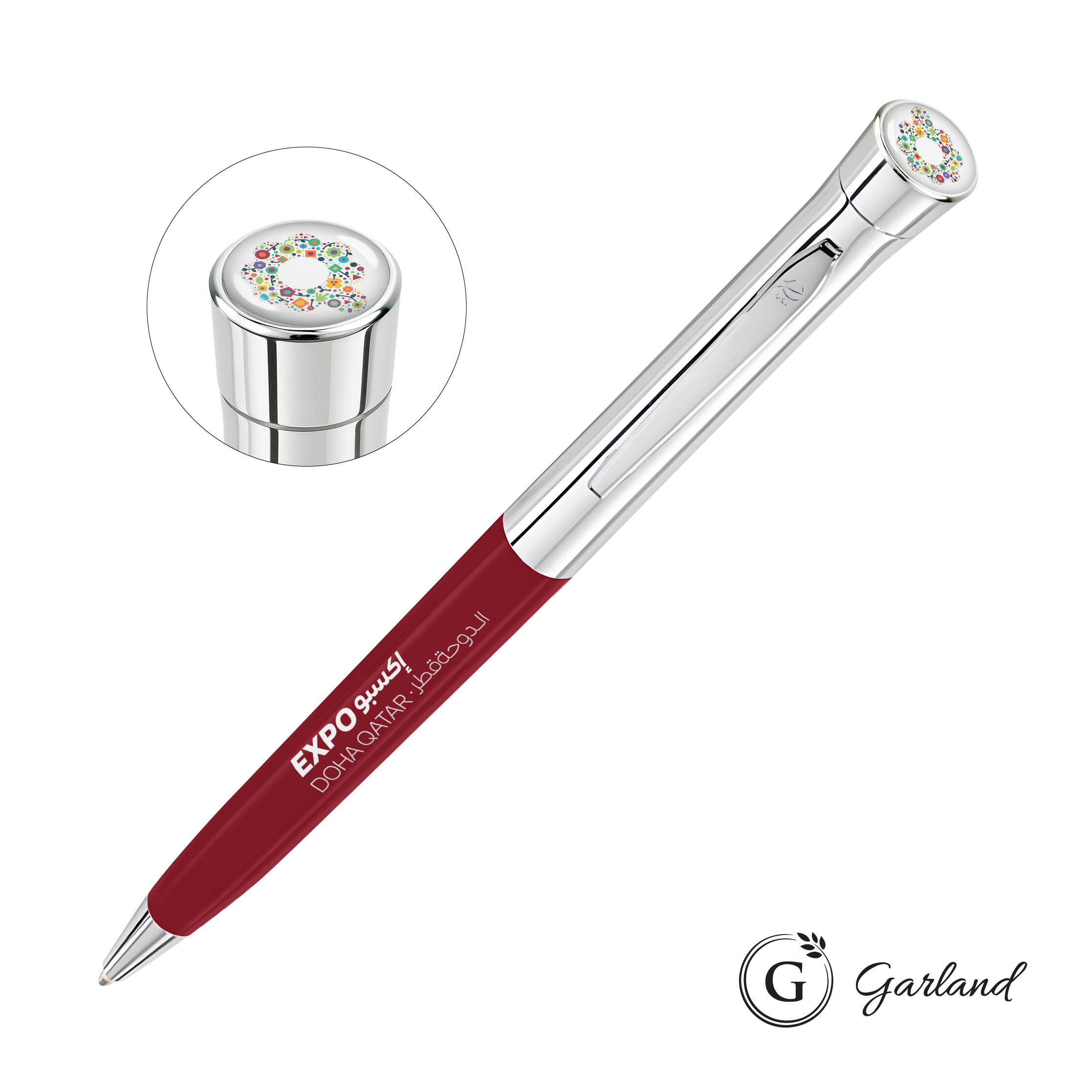 Custom, Ballpoint, Chrome, Red / Chrome
