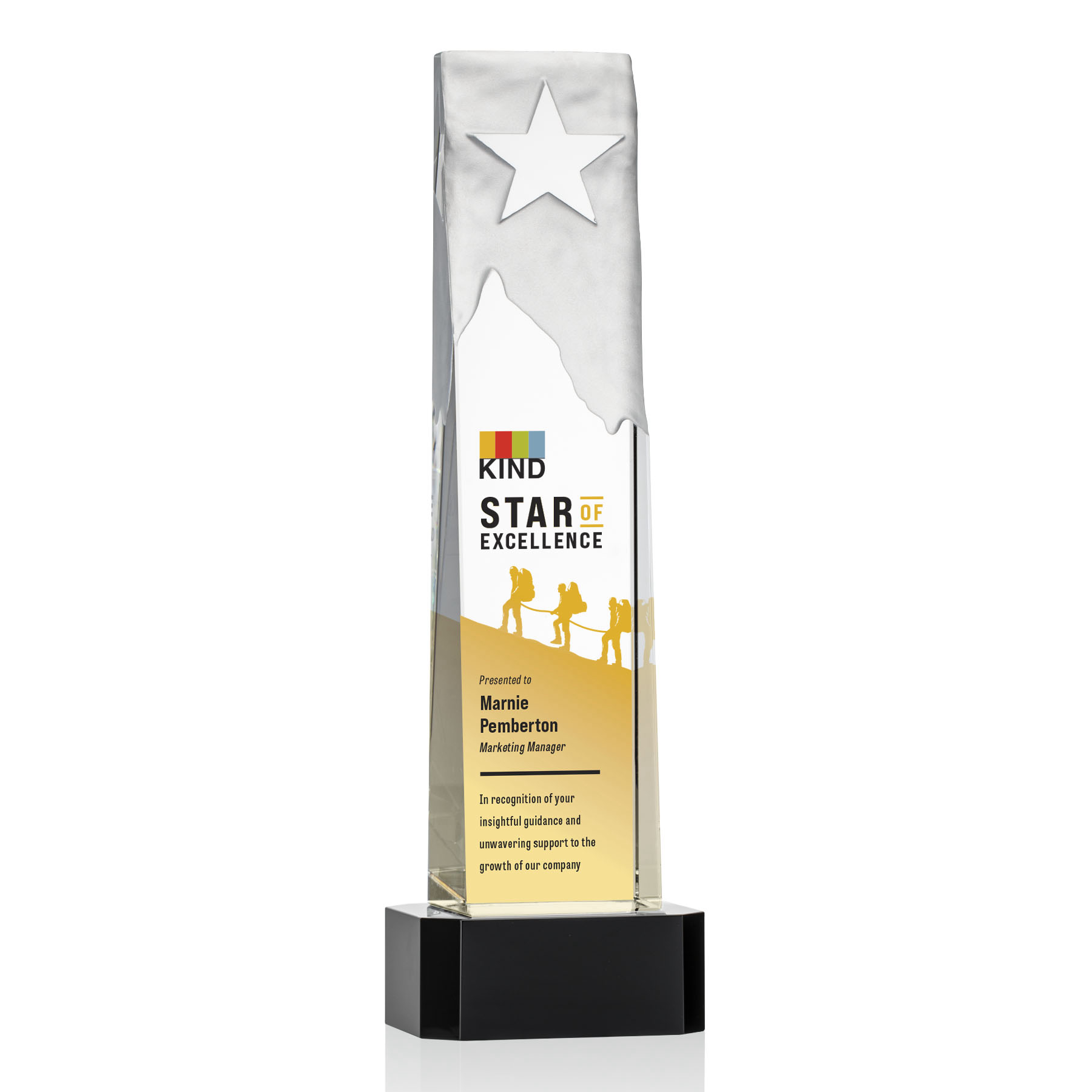 Stapleton Star VividPrint™ Award on Base - Black 13