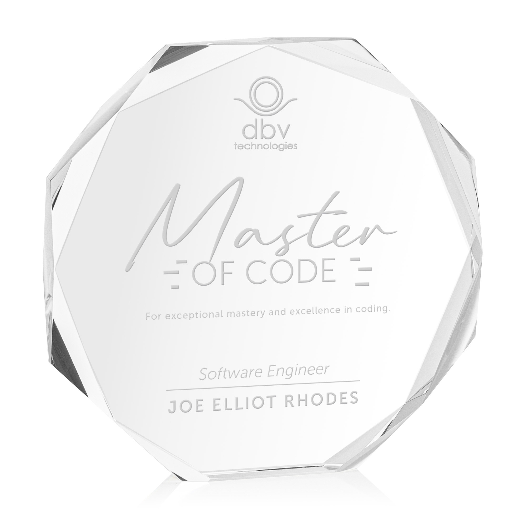 Deep Etch, No Base, Clear, 7.5" x 7.5" x 1.125"