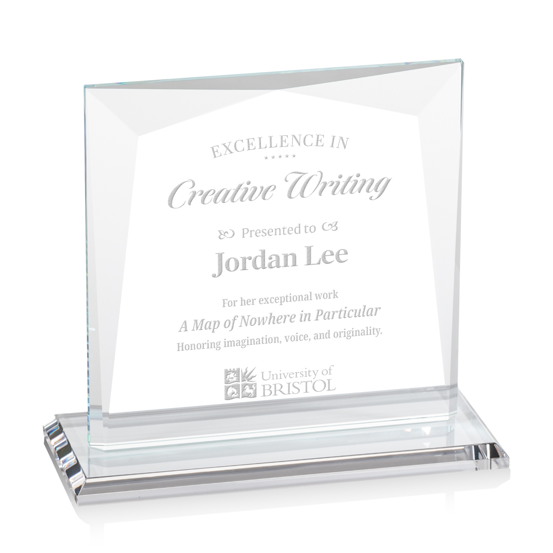 Deep Etch, Clear, 8" x 7.375" x 3"