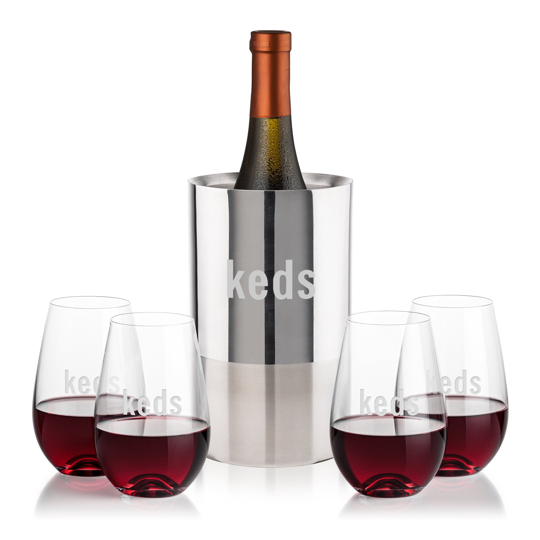 Wine Cooler Stemless Set, Boston Set, Set of 5