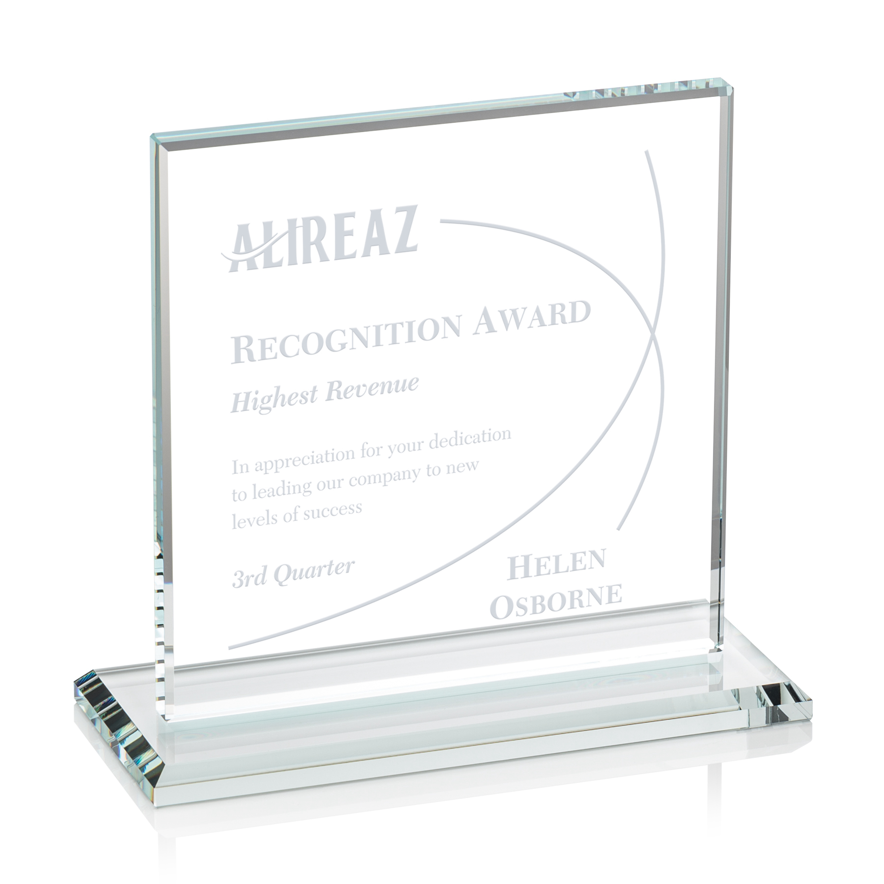 Deep Etch, Clear, 9" x 8.375" x 3"