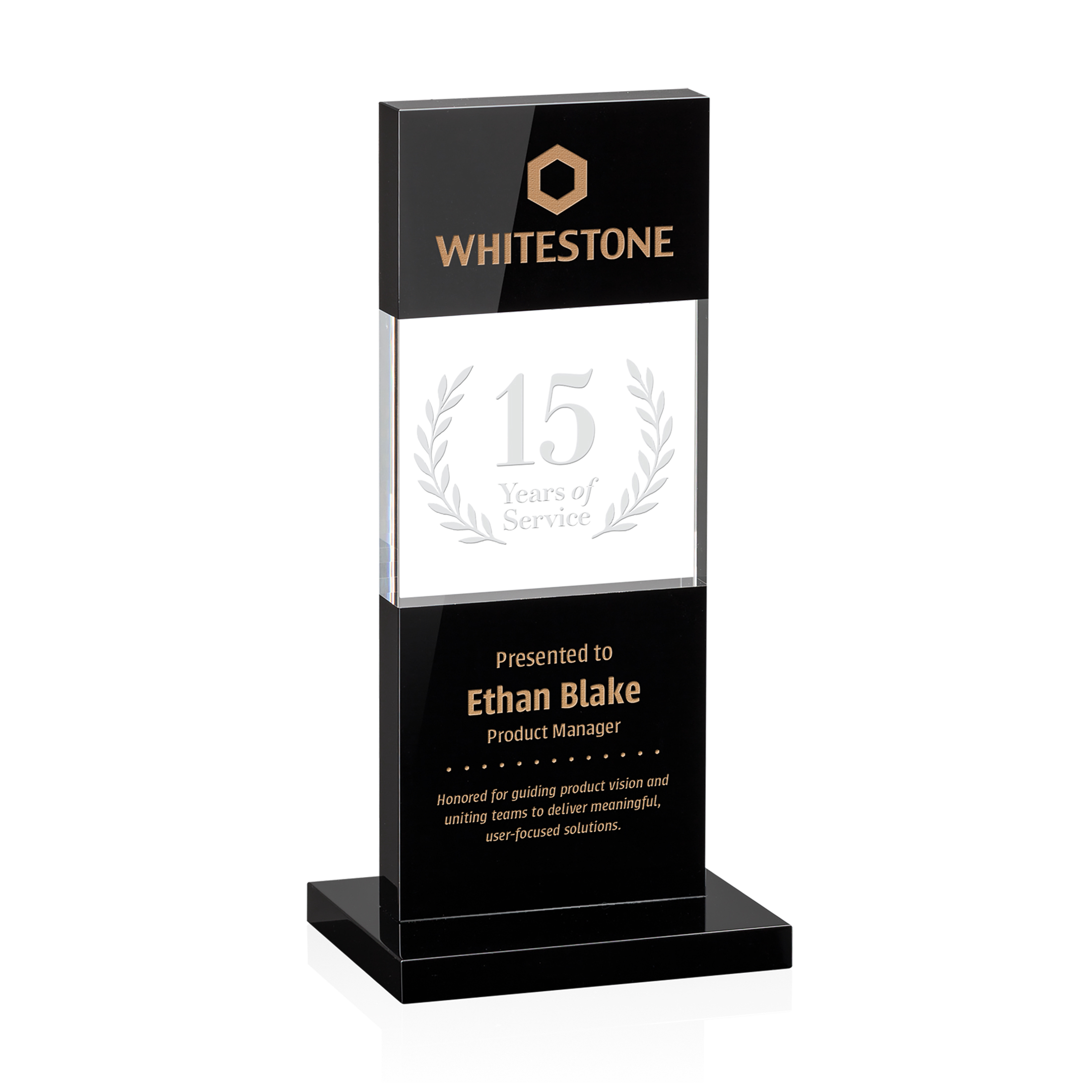 Deep Etch, Black, 4.5" x 9.5" x 3.5"