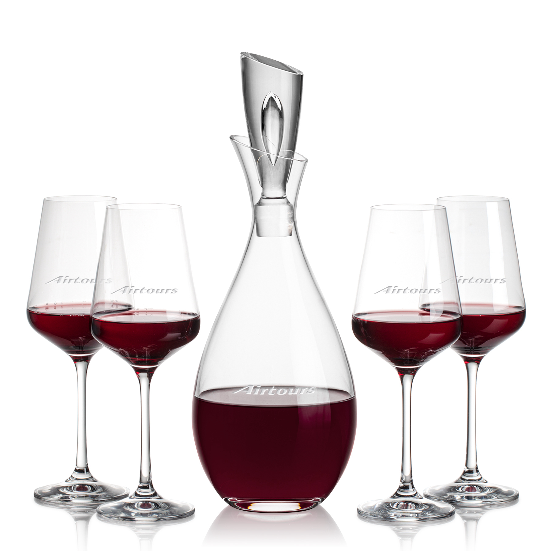 Stemmed Set, Breckland Wine Set, Decanter & 4 Wine