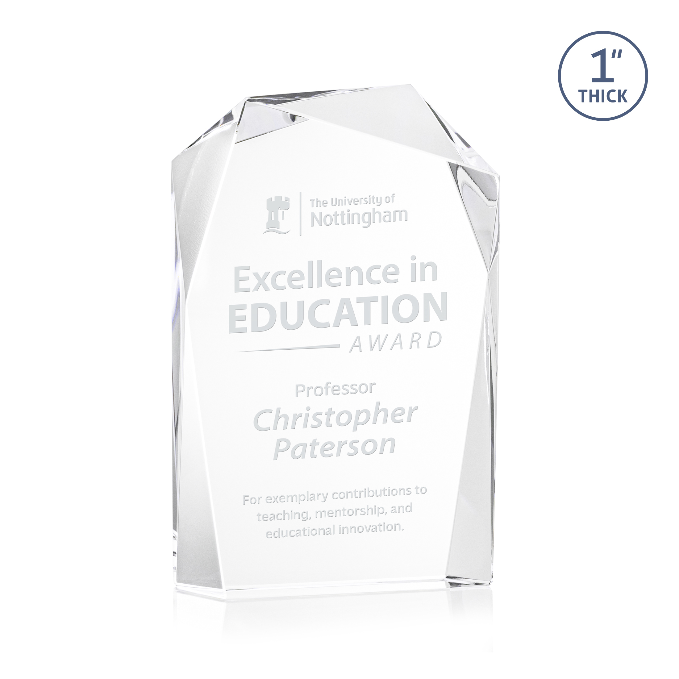 Deep Etch, Clear, 4.5" x 7" x 1.125"