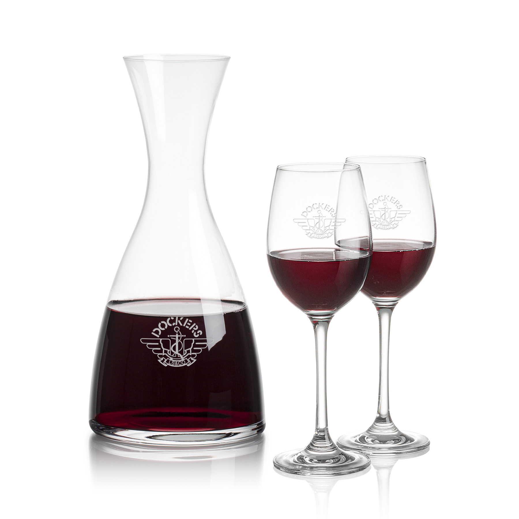 Stemmed Set, Burlington Wine Set, Carafe & 2 Wine
