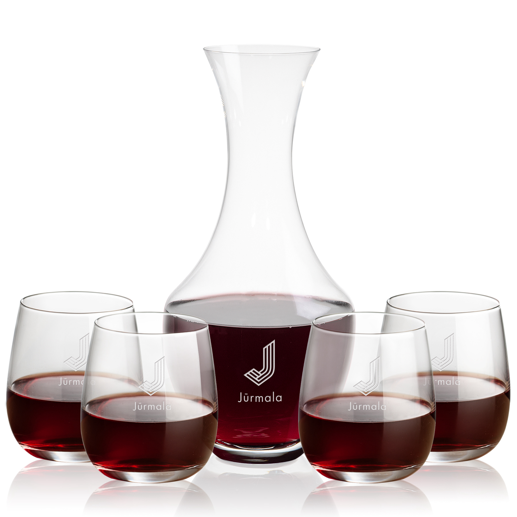 Carafe Stemless Set, Crestview Wine Set, Carafe & 4 Stemless