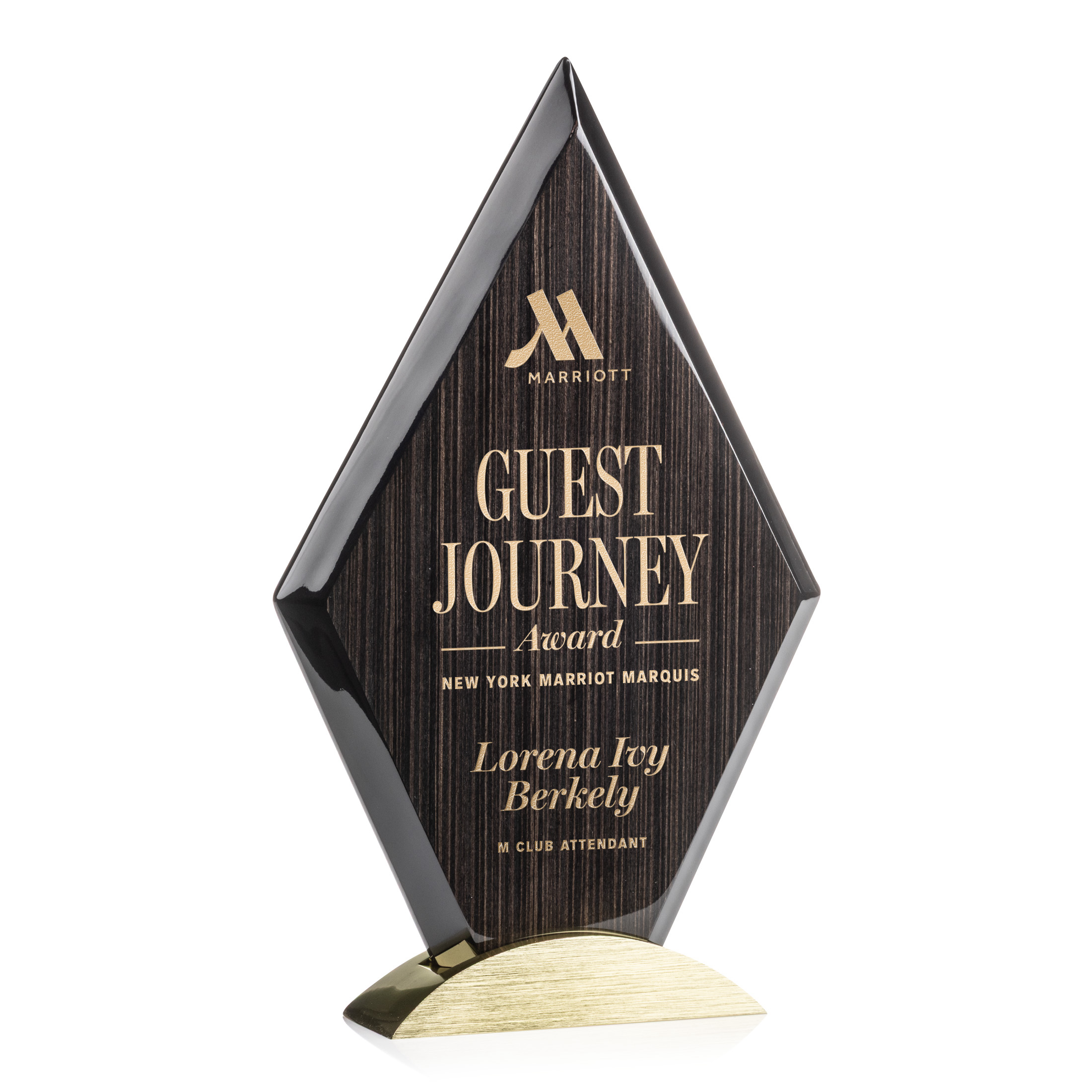 Laser Engraving & 1 Color, Gold, 6.5" x 9.5" x 1.5"