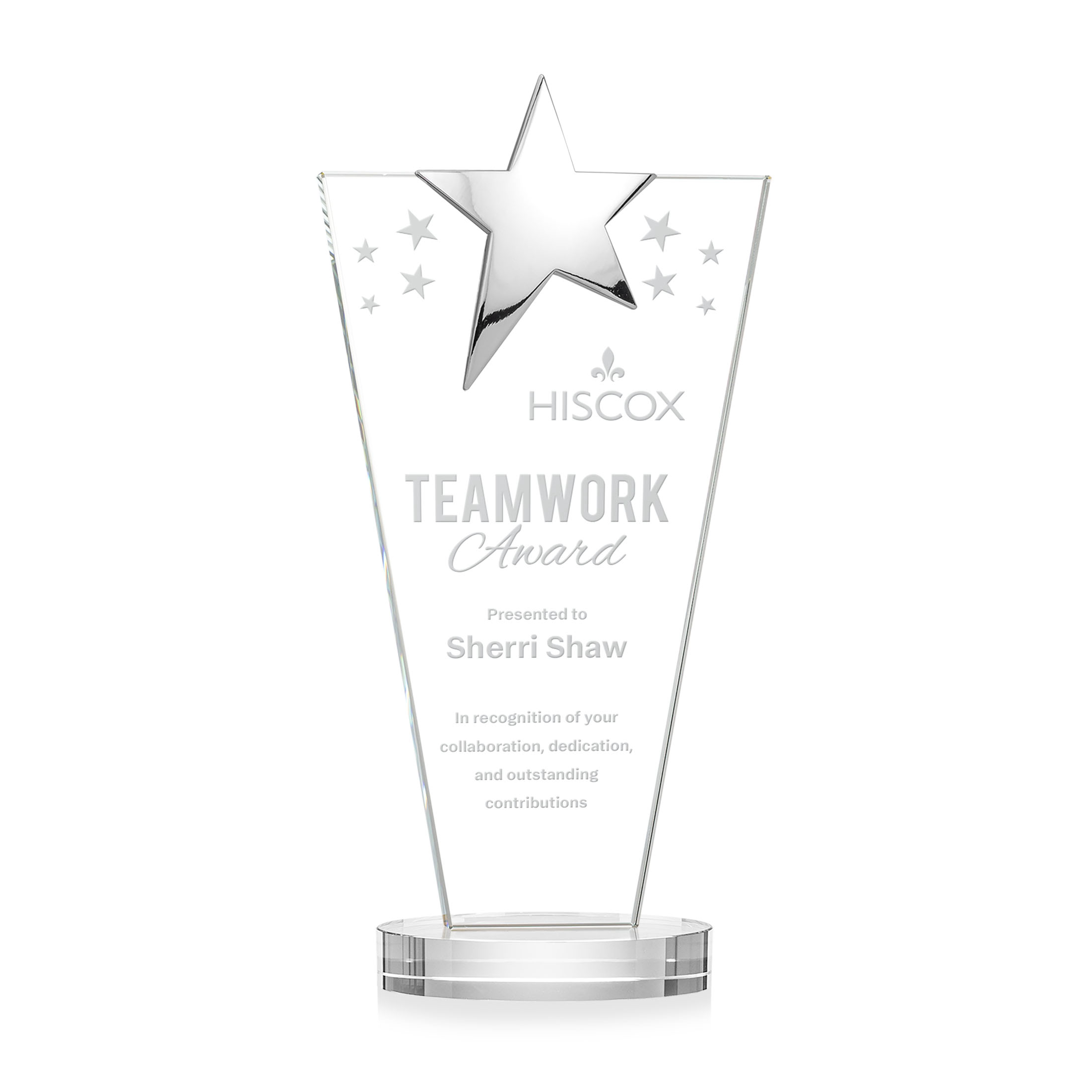 Deep Etch, Chrome, Clear, 4.5" x 9" x 3.375"