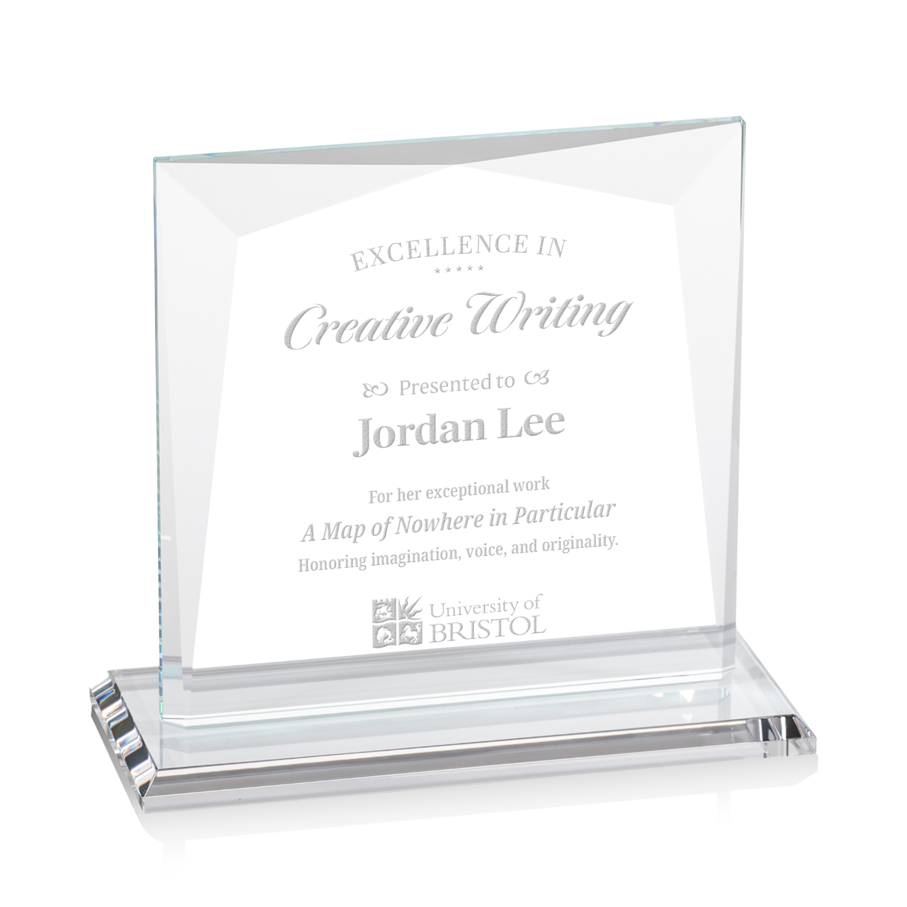 Deep Etch, Clear, 7" x 6.375" x 3"