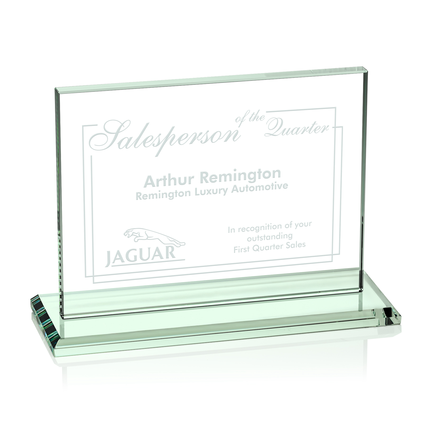 Deep Etch, Horizontal, Jade, 11" x 8.375" x 3"