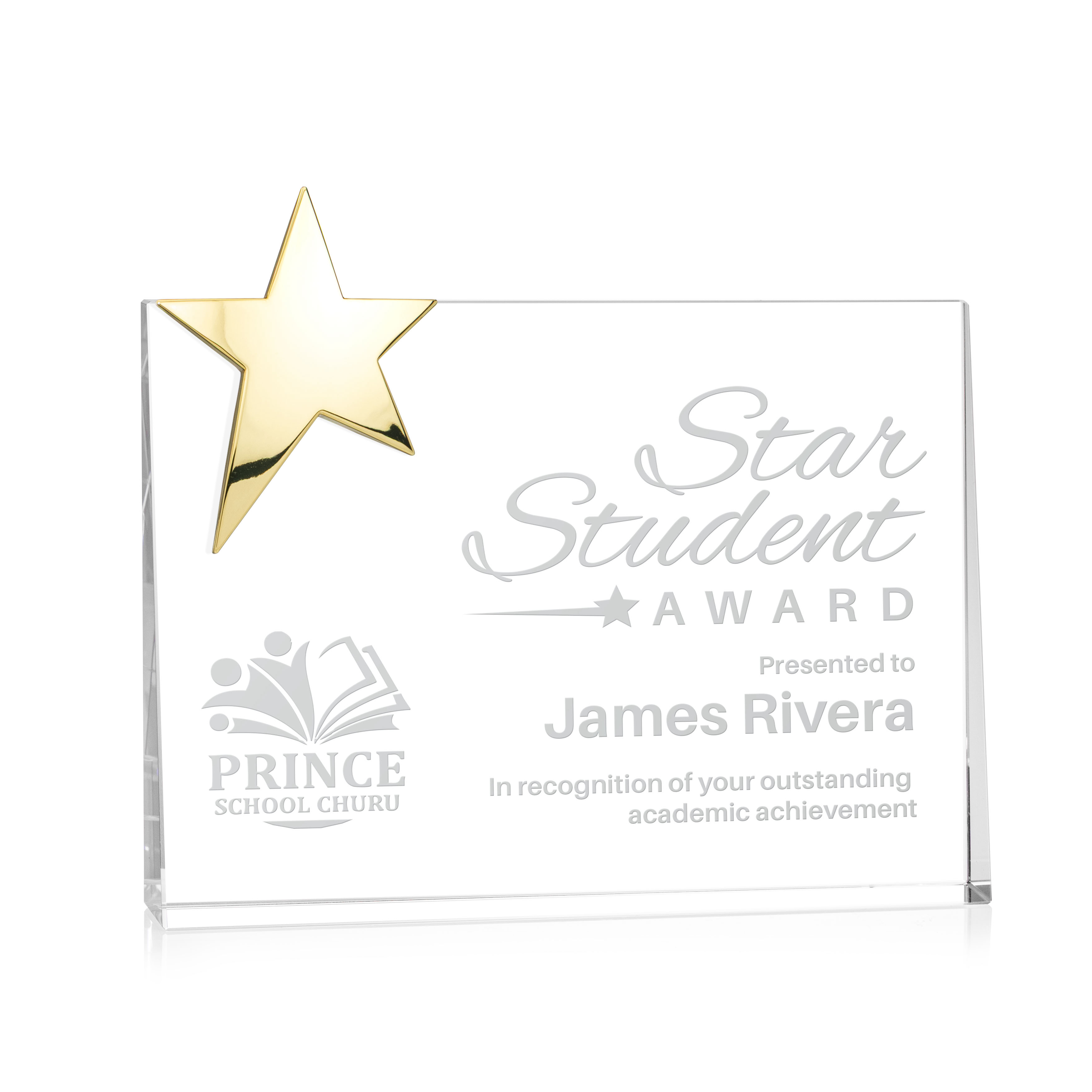 Deep Etch, Gold, 7" x 6" x 1.25" Horizontal