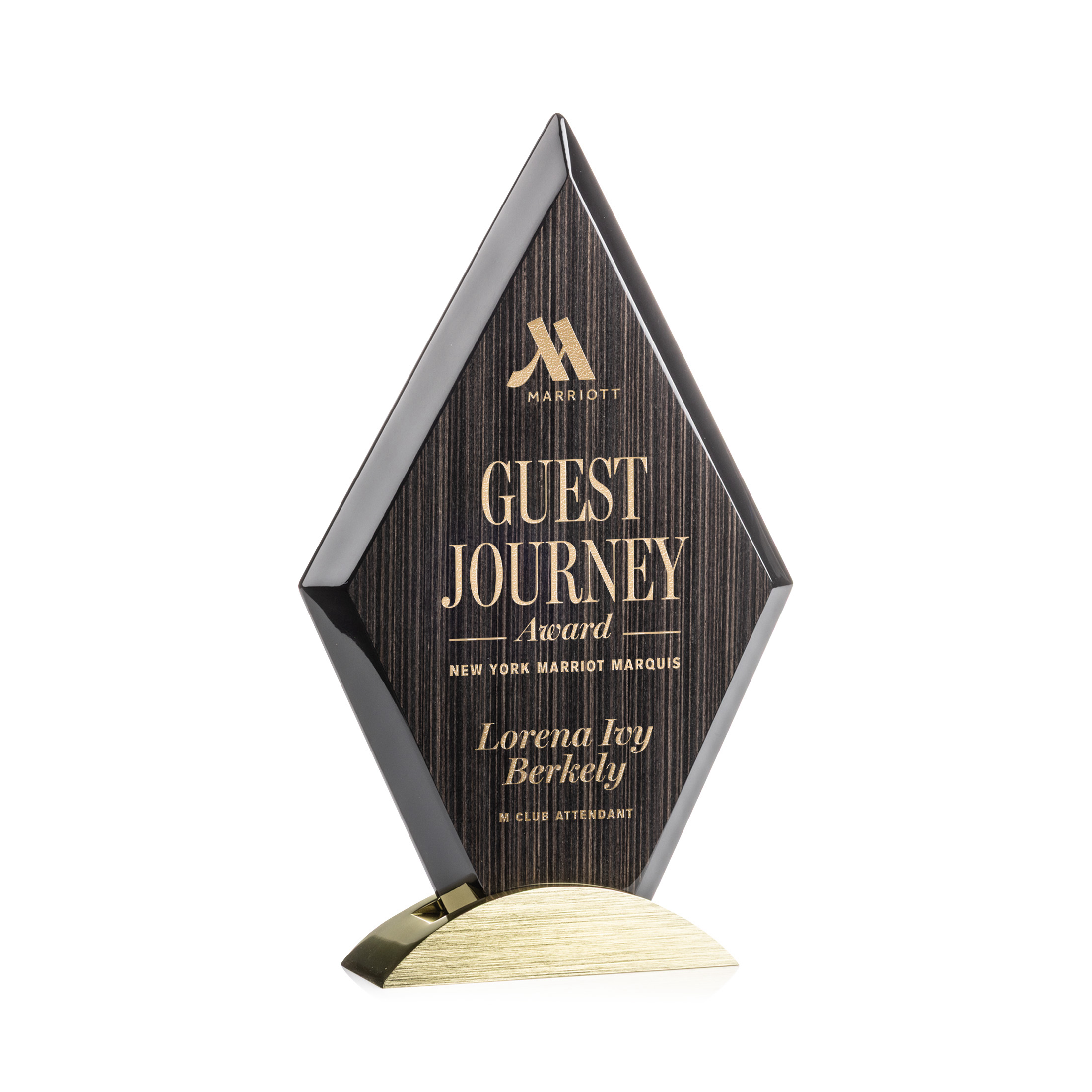 Laser Engraving & 1 Color, Gold, 5.875" x 9.5" x 1.5"