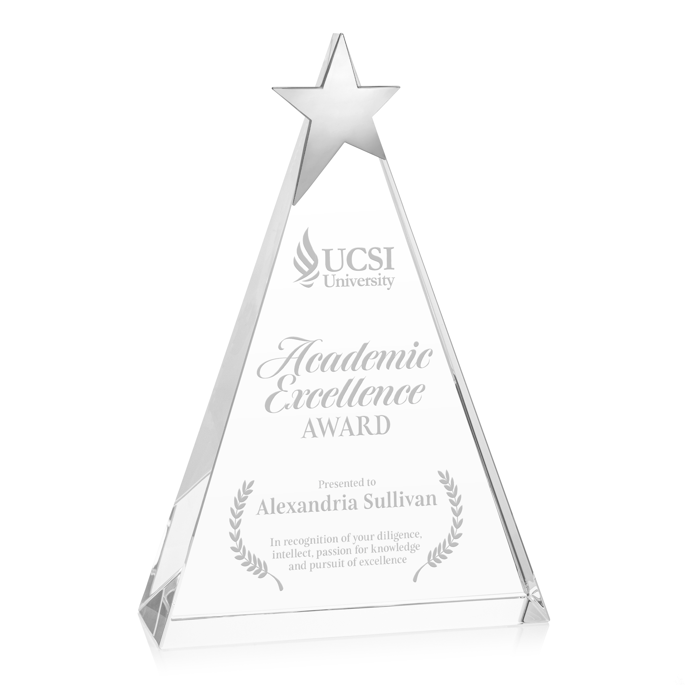 Deep Etch, Chrome, 6.75" x 10" x 2"